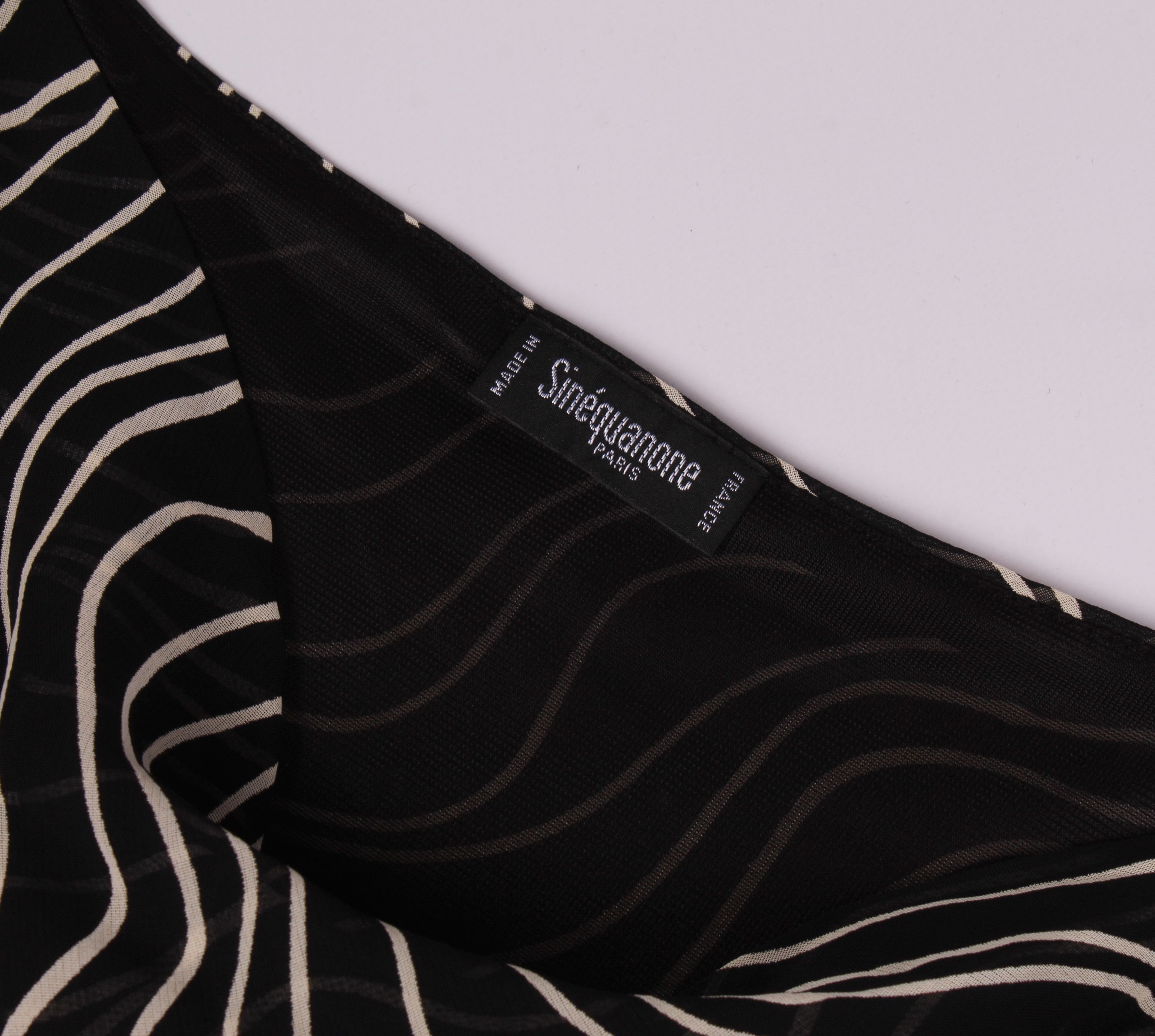 Vintage Vintage Y2K Sinequanon Paris Striped Mesh Dress Size S / US 4 / IT 40 - 6 Thumbnail