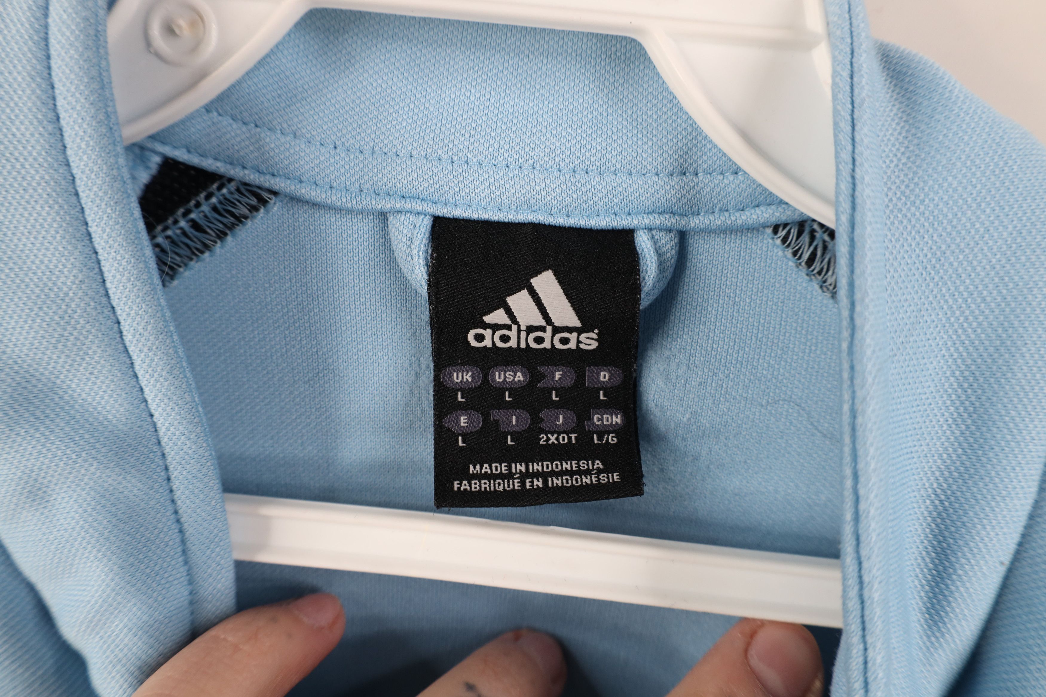 Adidas Vintage Adidas Logo Knit Pullover Jacket Soccer Argentina Size US L / EU 52-54 / 3 - 9 Thumbnail