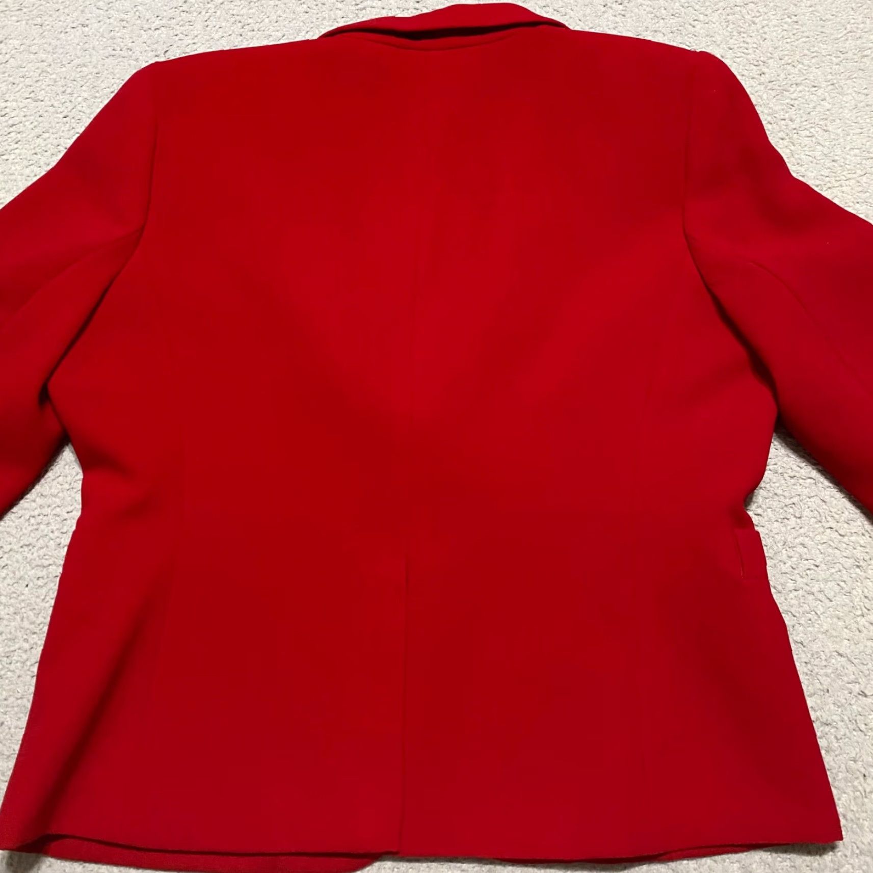 Bob Mackie Mackie Blazer Jacket 6P Women’s Petite Red Lined 1 Button Business Casual Spring Fall Winter Size M / US 6-8 / IT 42-44 - 2 Thumbnail