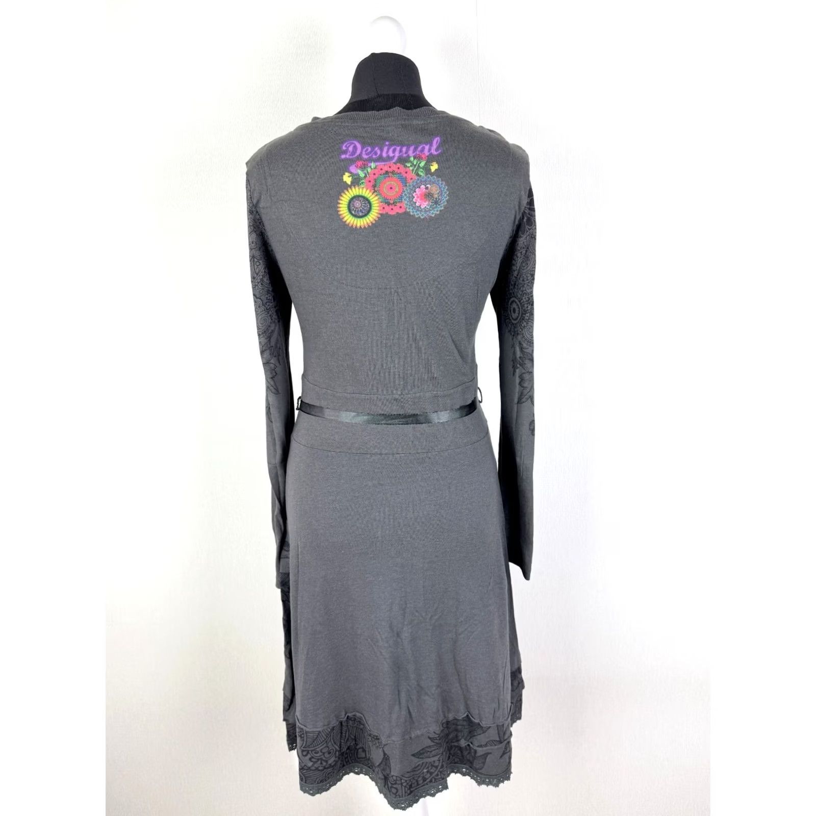 Desigual Desigual dress Womens A-Line Dress M Grey Knee Length 67V20W9 Size M / US 6-8 / IT 42-44 - 3 Thumbnail