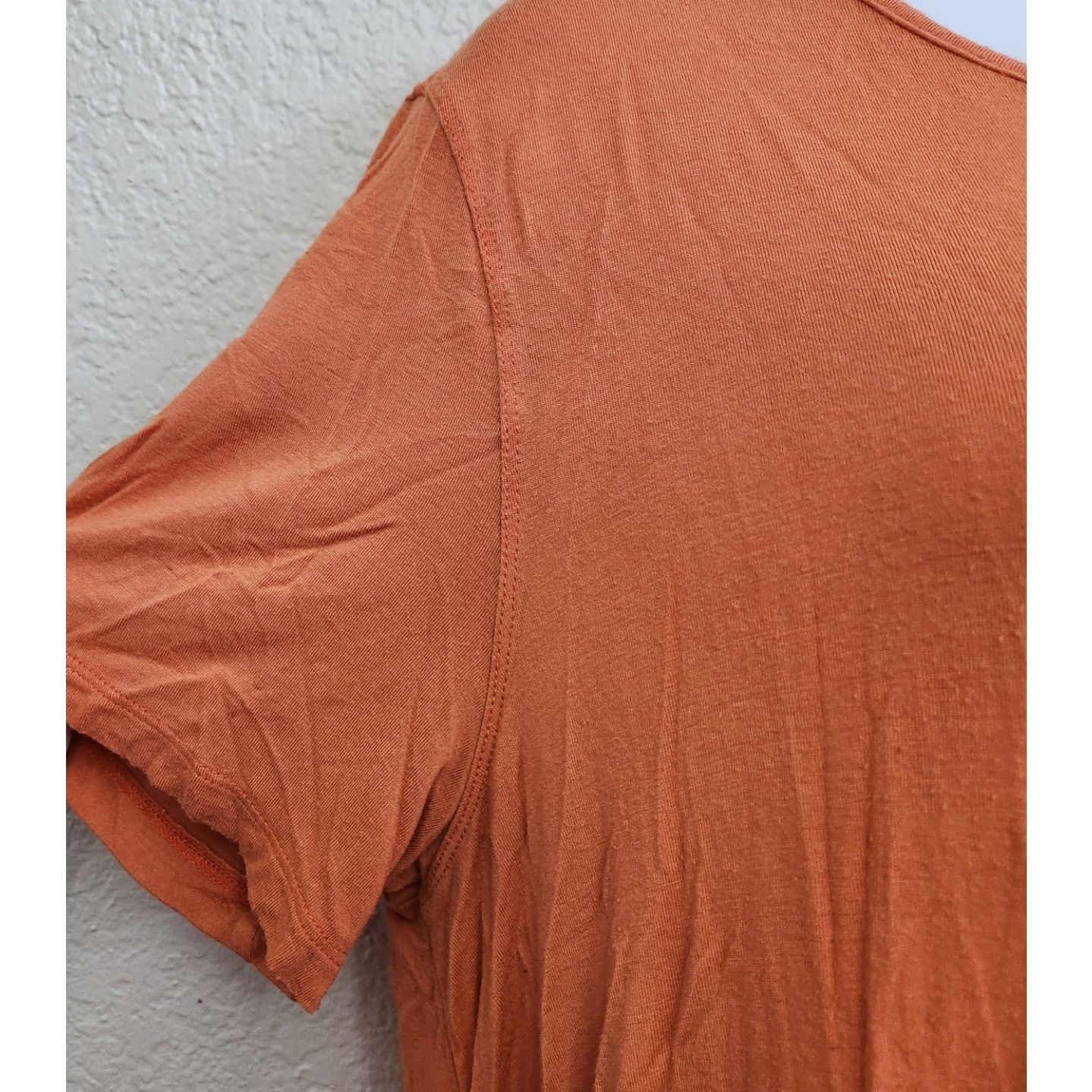 Other Multiples Orange Short Sleeve Sheer Hem Top XL Lightweight Size XL / US 12-14 / IT 48-50 - 2 Thumbnail