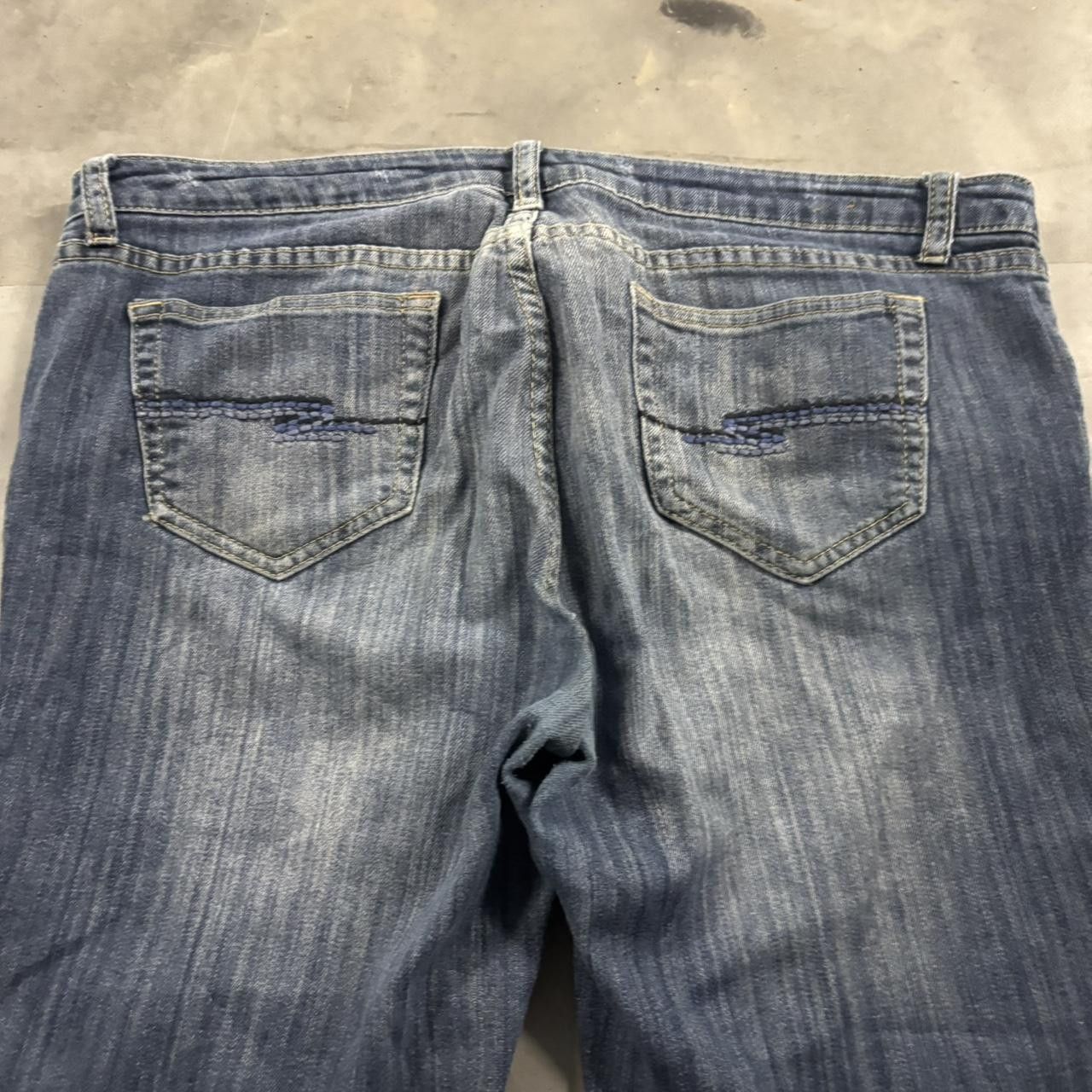 Vintage Crazy Vintage Y2K/2000s Grunge Faded Dark Wash Bootcut Denim Jeans! 38x28 Size US 38 / EU 54 - 7 Thumbnail
