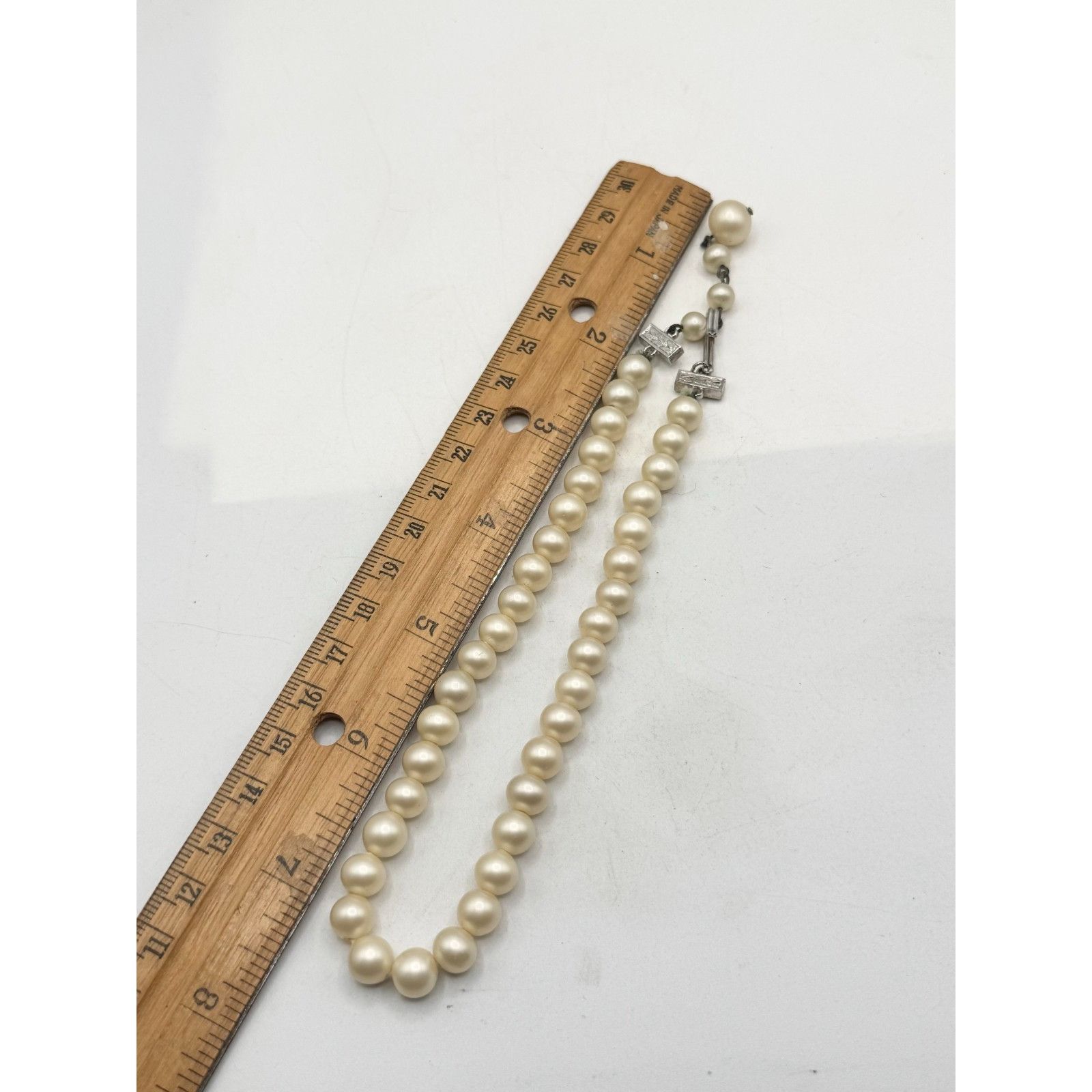 Vintage Vintage faux pearl beaded rhinestone collar necklace Size ONE SIZE - 3 Thumbnail
