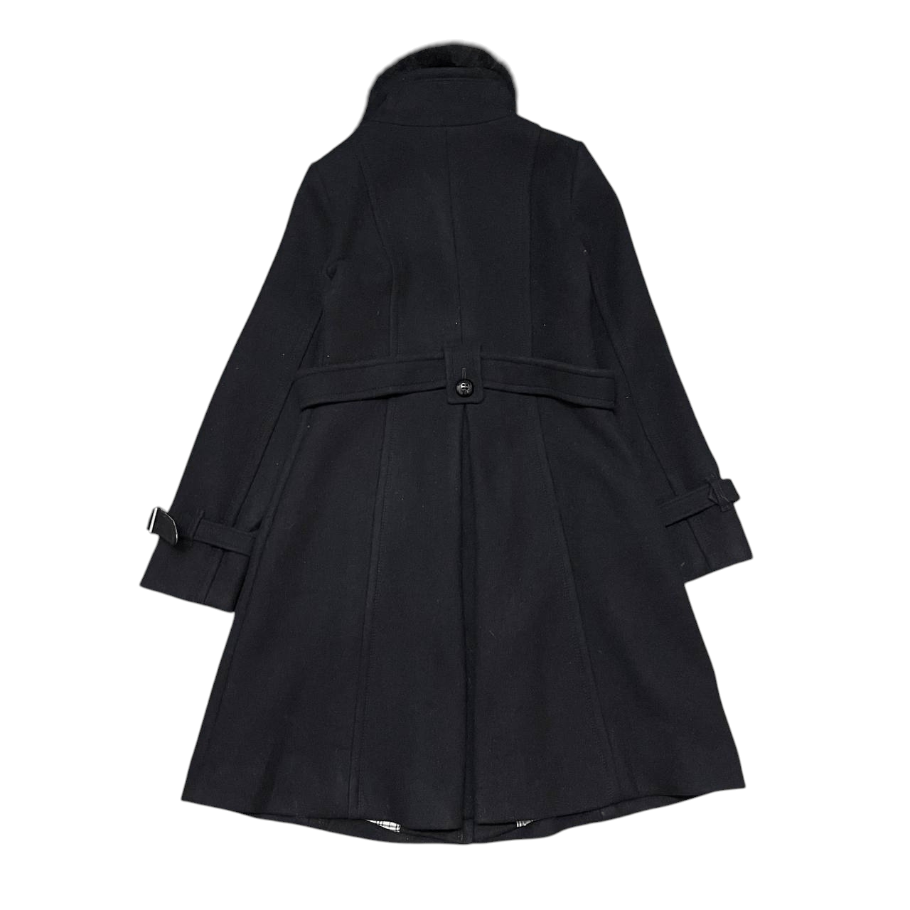 Burberry Burberry London Blue Label Fox Fur Wool Belted Coat Size XS / US 0-2 / IT 36-38 - 11 Thumbnail