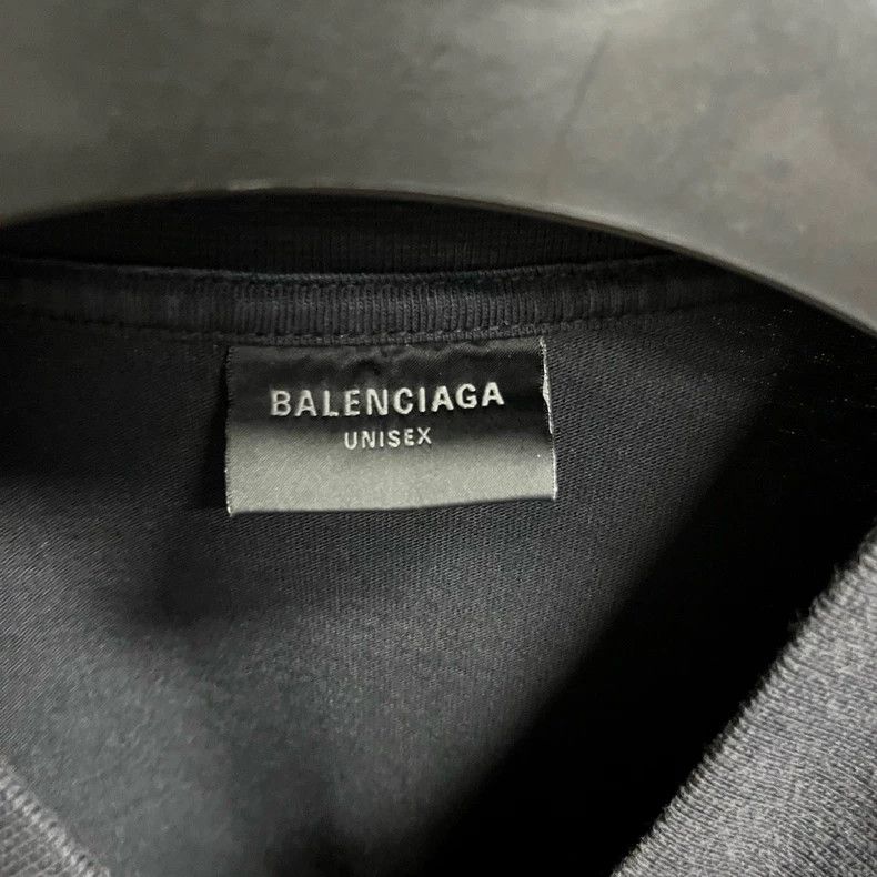 Balenciaga Balenciaga Black Letter Building Printed Crewneck Short Sl Size US XL / EU 56 / 4 - 2 Thumbnail