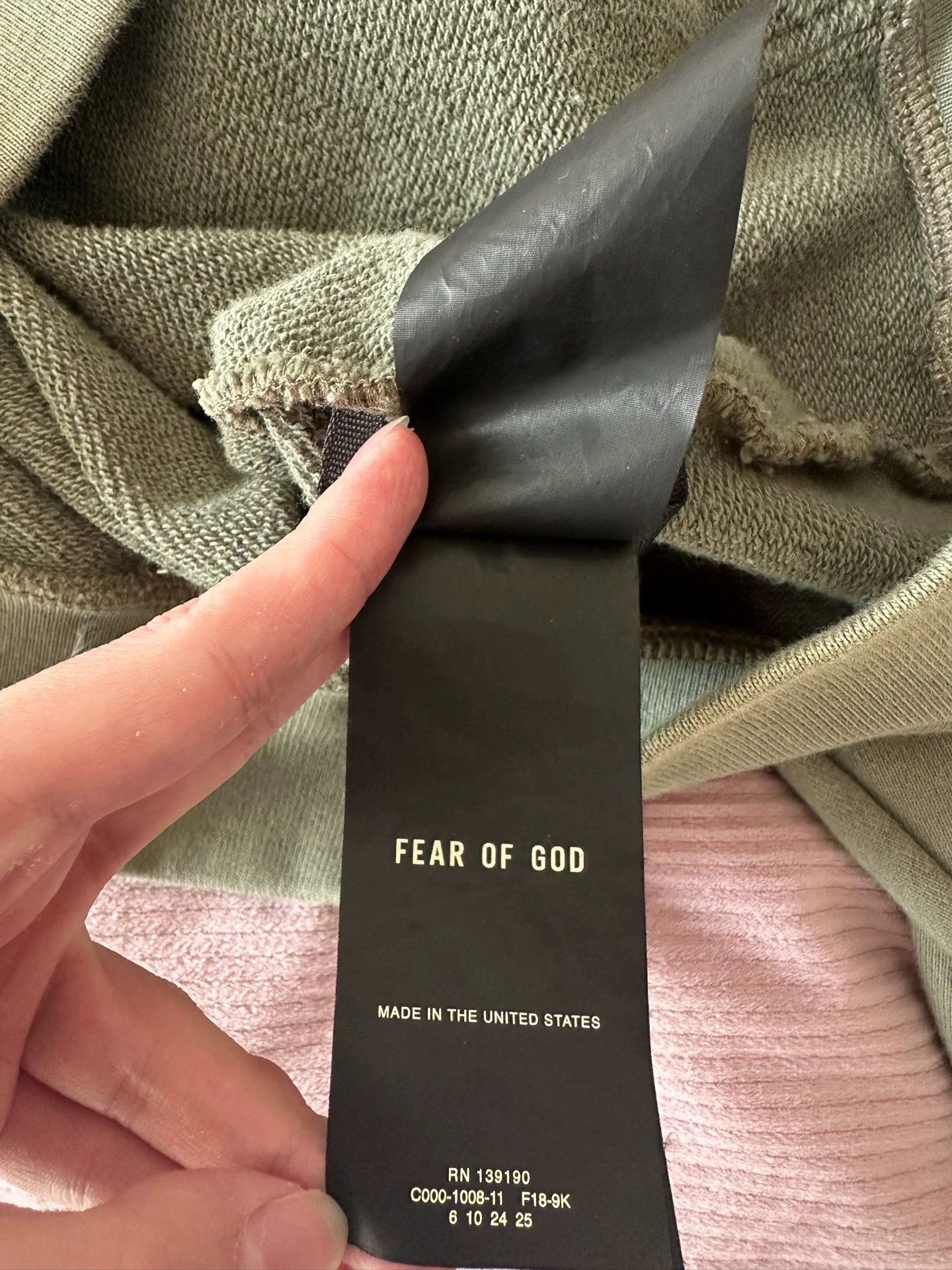 Fear of God Fear of God Matcha Green Henley Collar Hoodie/Sweatshirt, Size US XS / EU 42 / 0 - 5 Thumbnail