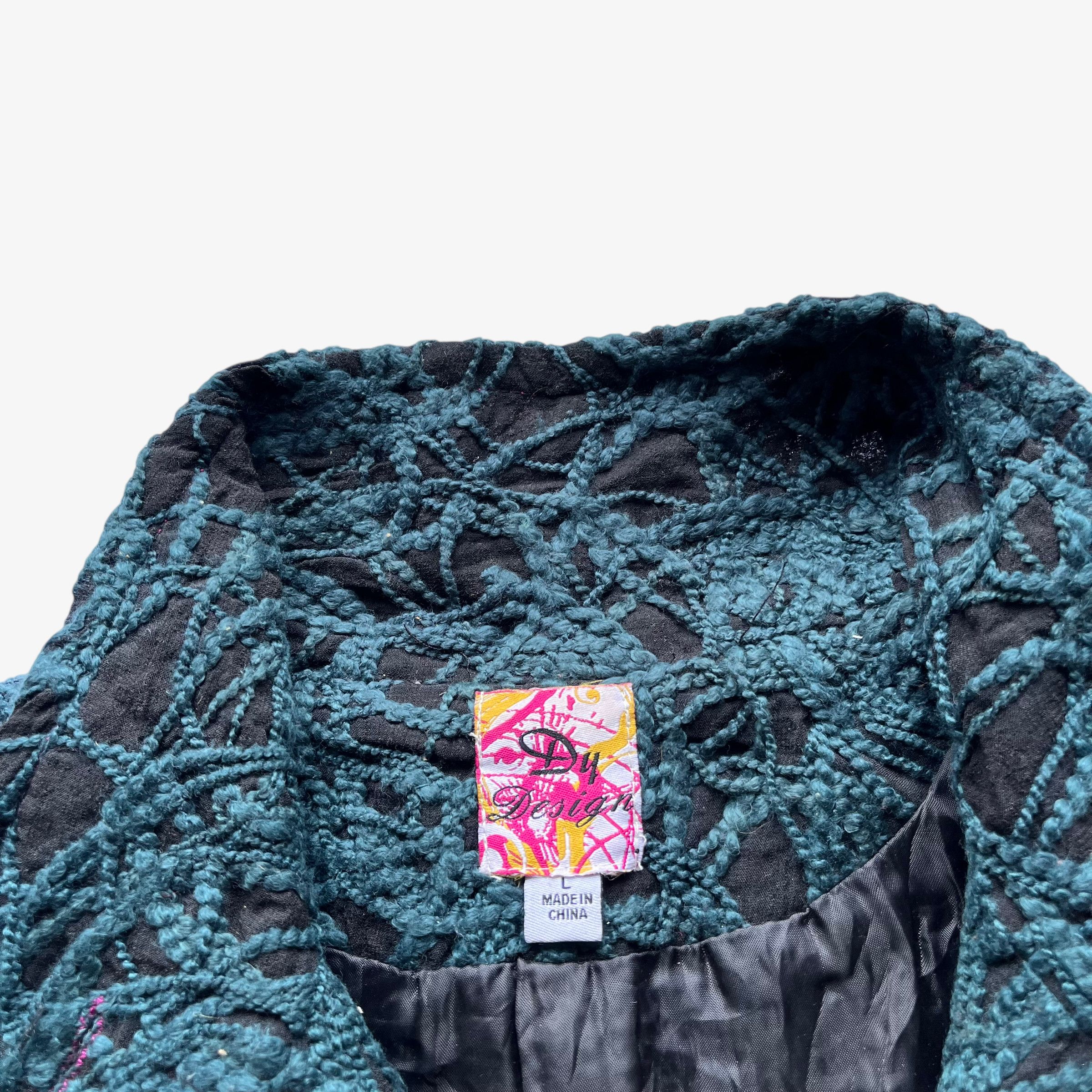 Desigual Vintage Y2K Women's Desigual Abstract Floral Coat Size M / US 6-8 / IT 42-44 - 2 Thumbnail