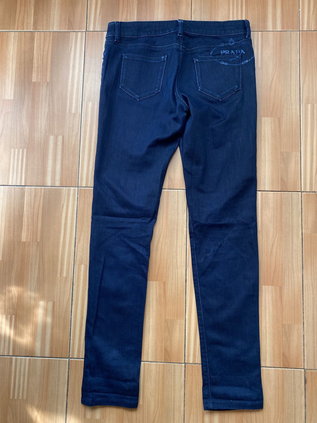 Prada PRADA Contour Fit Dark Blue Stretch Jeans Size 27 Size 27" / US 4 / IT 40 - 6 Thumbnail