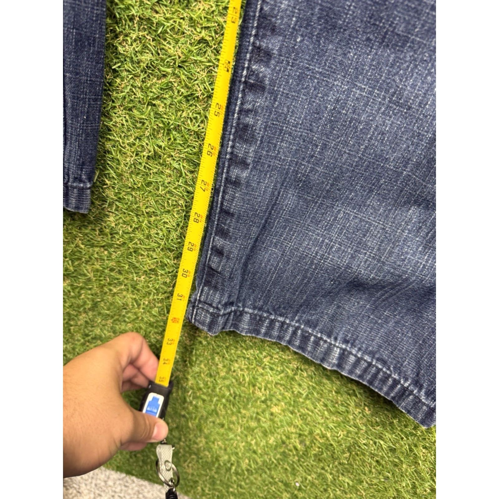 Vintage VINTAGE Helix Jeans Mens 40x32 Slim Straight Leg Baggy Grunge Punk Blue Denim Size US 40 / EU 56 - 6 Thumbnail