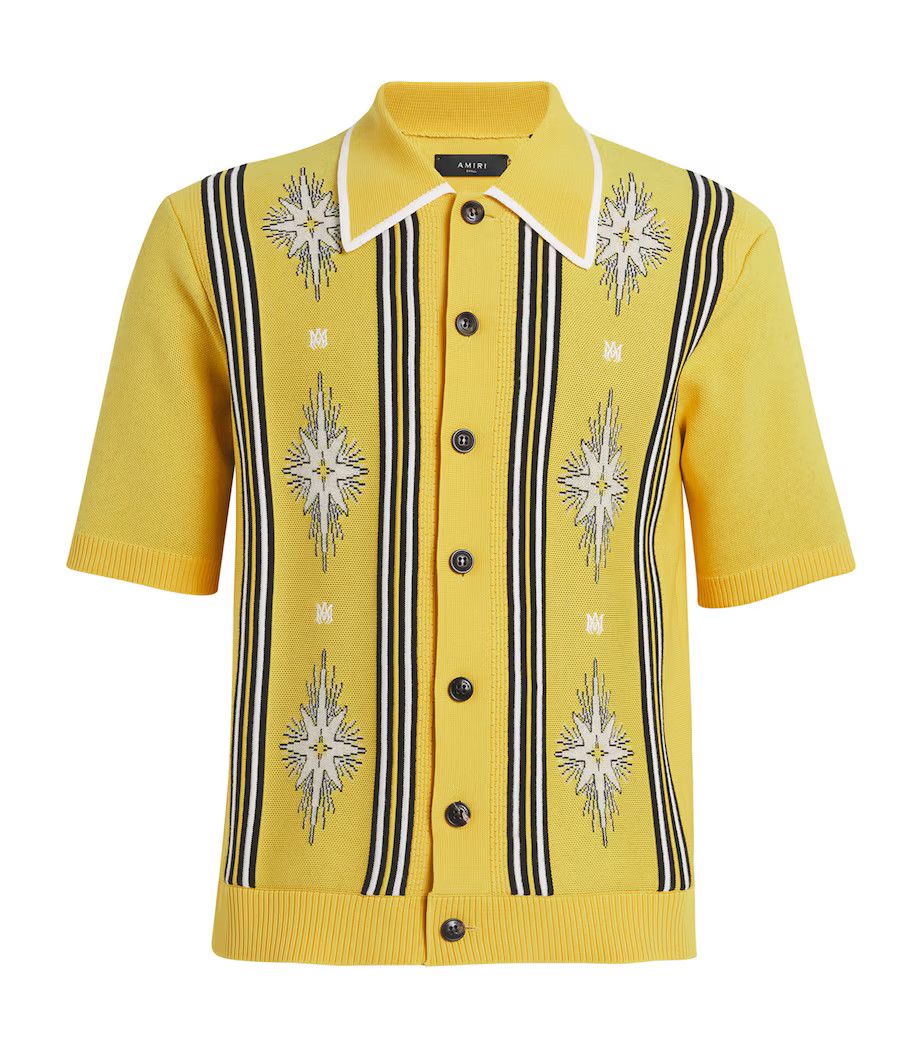 Amiri o1s1wg110426 Starburst Polo Shirt in Multicolor Size US XL / EU 56 / 4 - 1 Thumbnail