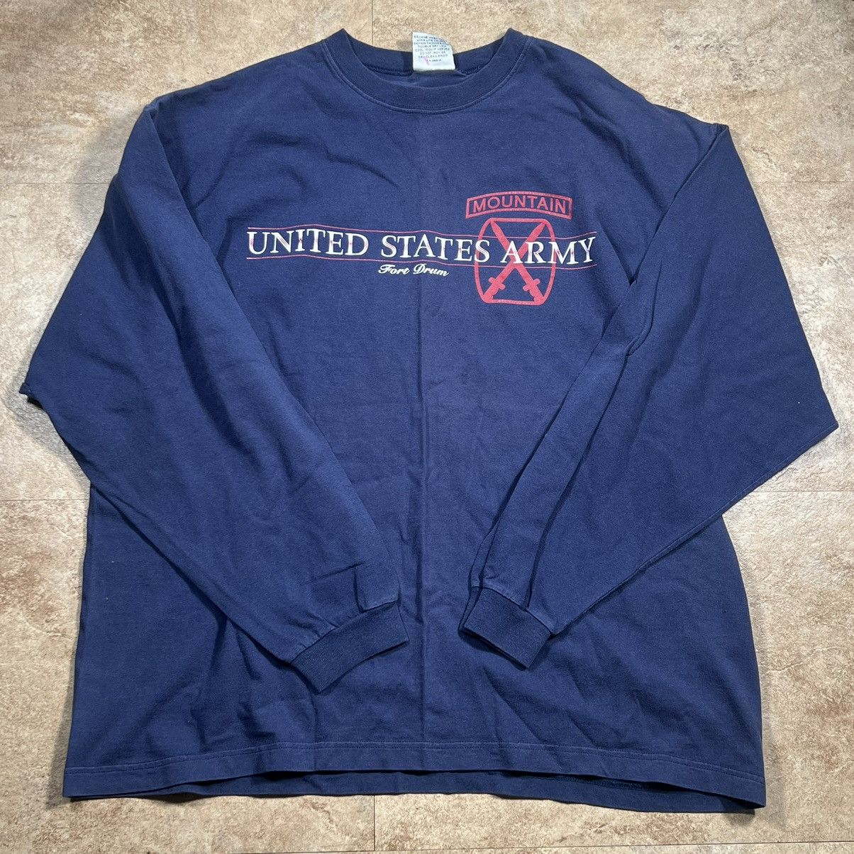 Vintage vintage unites states army fort drum tshirt Made In USA Size US XL / EU 56 / 4 - 1 Thumbnail