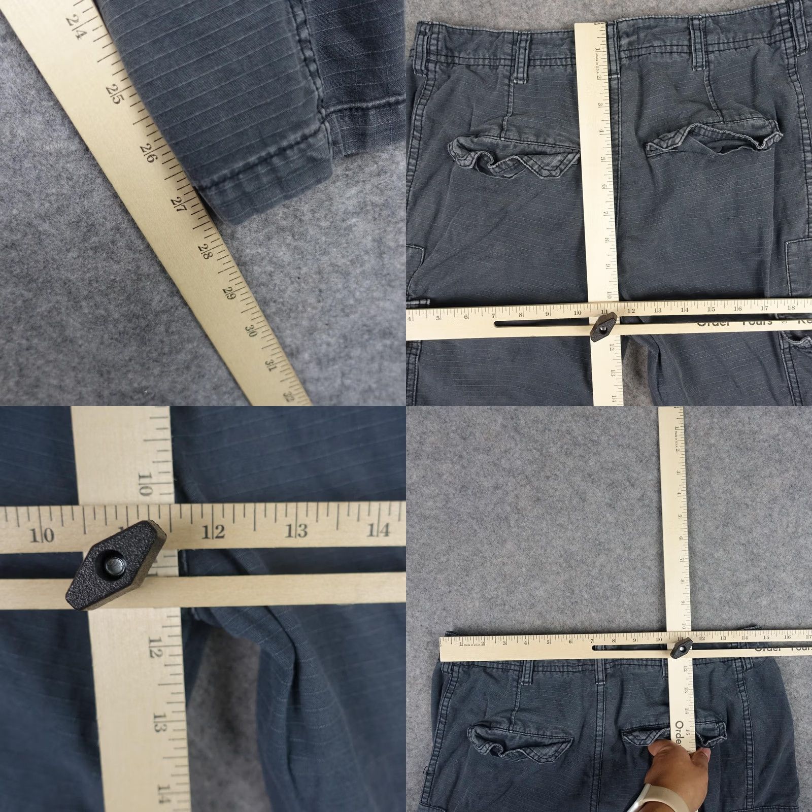 Free People Free People Pants Womens 6 Gray Tapered Cargo Pockets Casual Work Wear Size 28" / US 6 / IT 42 - 9 Thumbnail