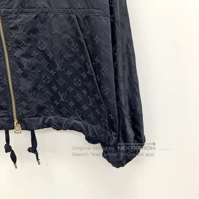 Louis Vuitton Louis Vuitton Black logo full print hooded zippered long s Size XS / US 0-2 / IT 36-38 - 4 Thumbnail