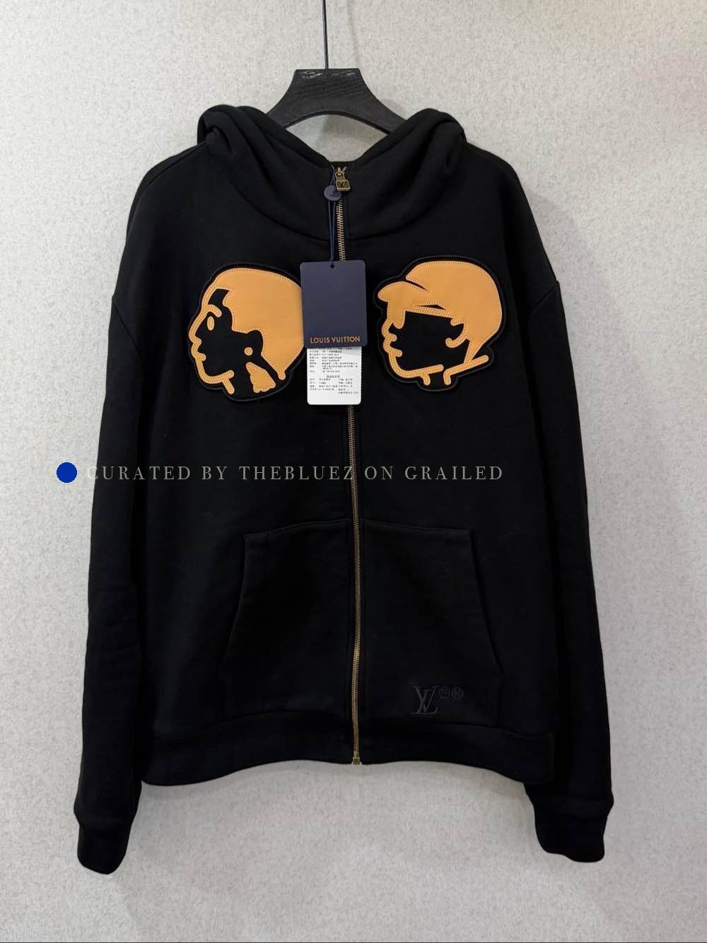 Louis Vuitton Character Patch Zip Hoodie in Black Size US M / EU 48-50 / 2 - 1 Thumbnail