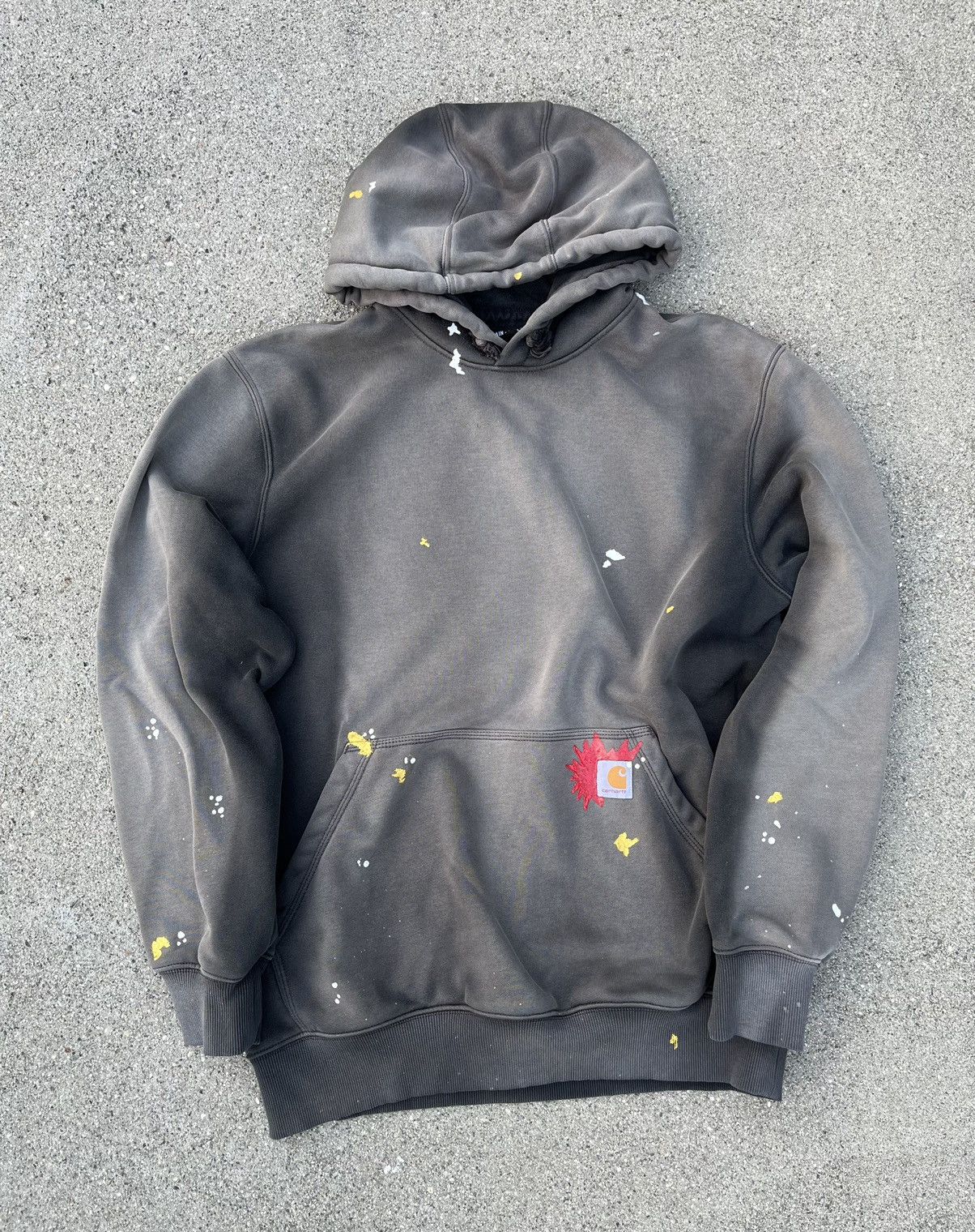 Carhartt × Carhartt Wip Custom Carhartt Hoodie Sun Fade Distressed Rain Defender Size US M / EU 48-50 / 2 - 3 Thumbnail