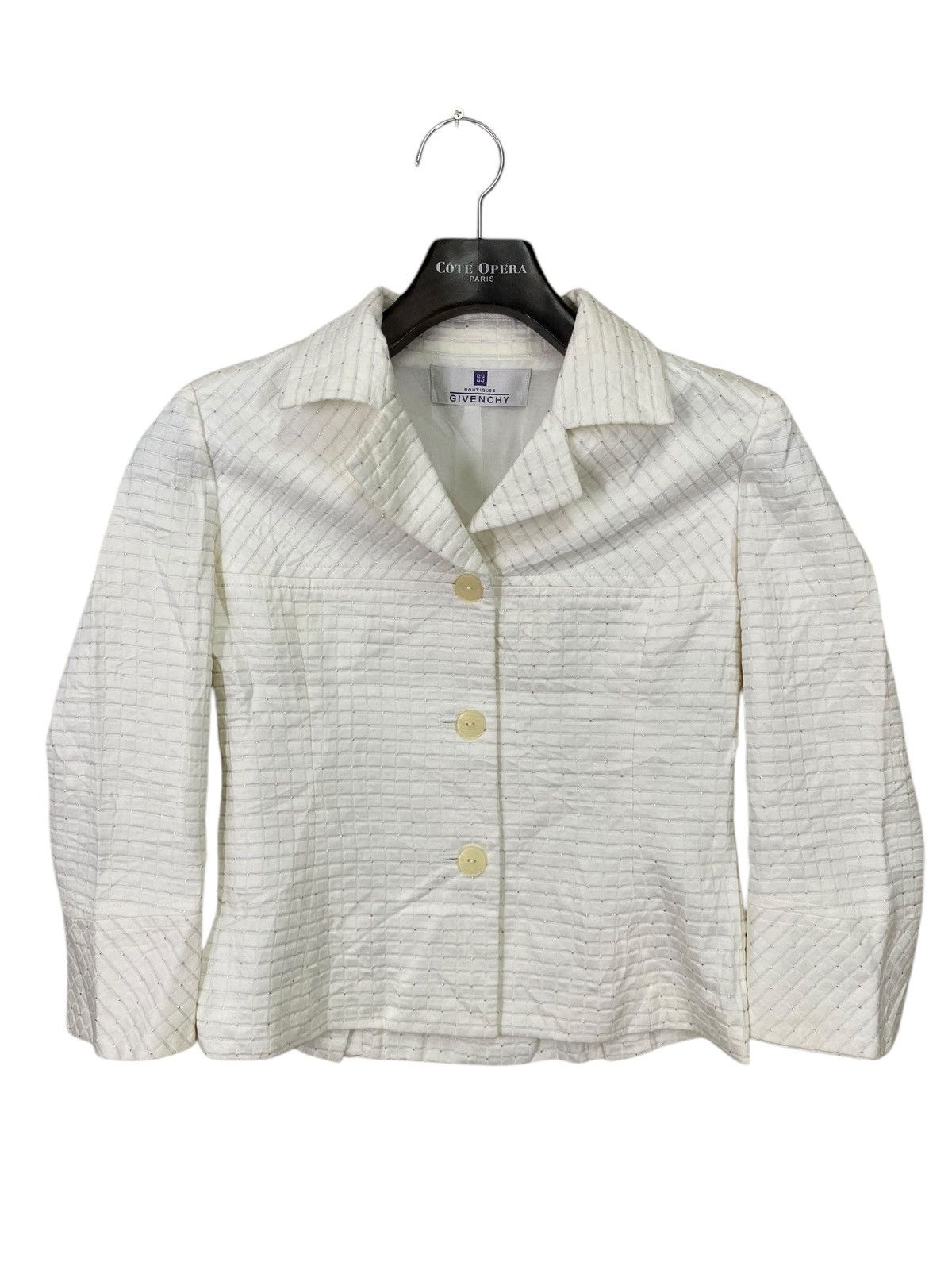 Designer × Givenchy × Vintage Boutiques givenchy plaid crop blazer Size M / US 6-8 / IT 42-44 - 1 Thumbnail