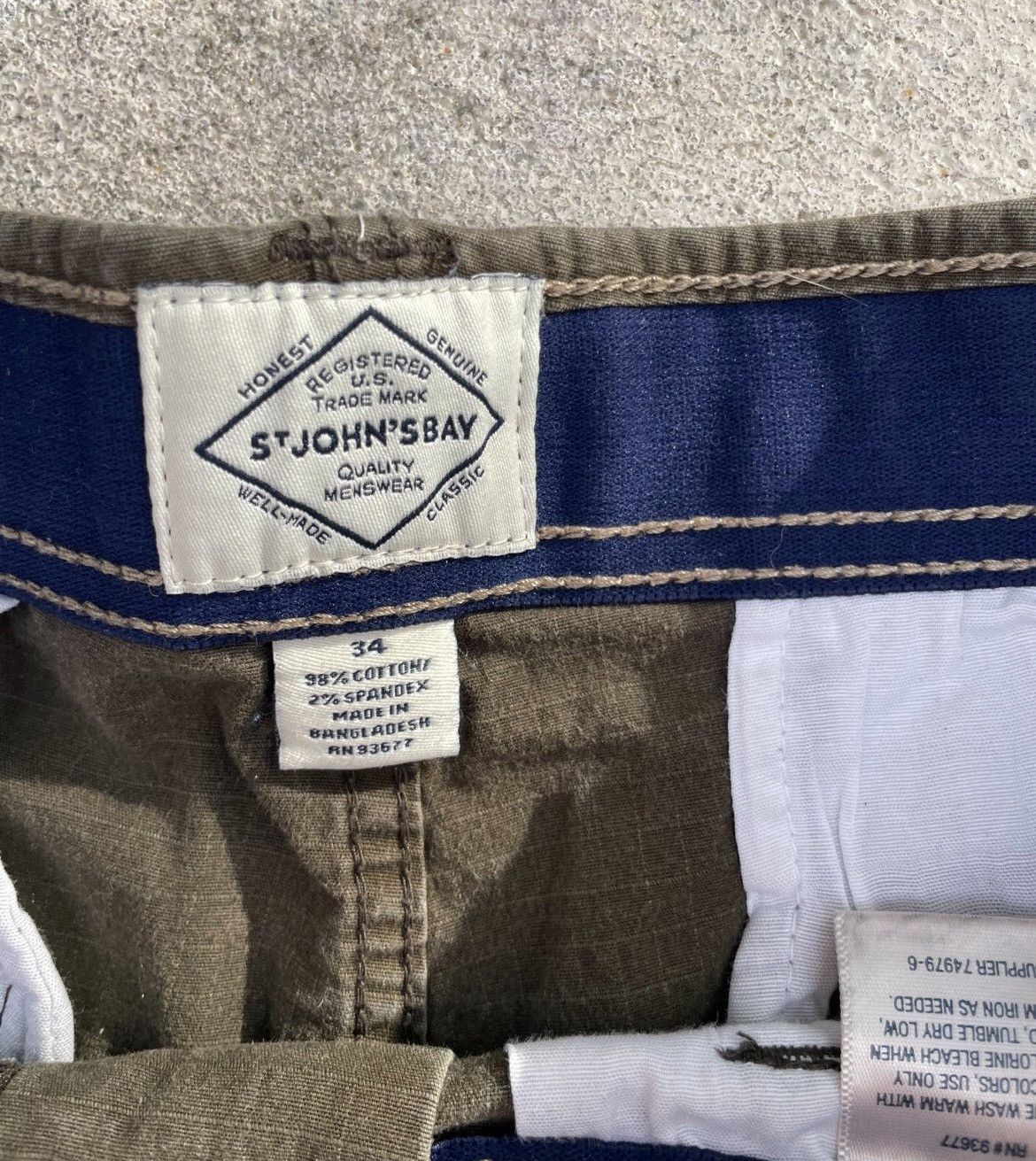 St. Johns Bay St. John’s Bay Men’s Cargo Shorts 34 – Olive Green – Cotton Size US 34 / EU 50 - 5 Thumbnail