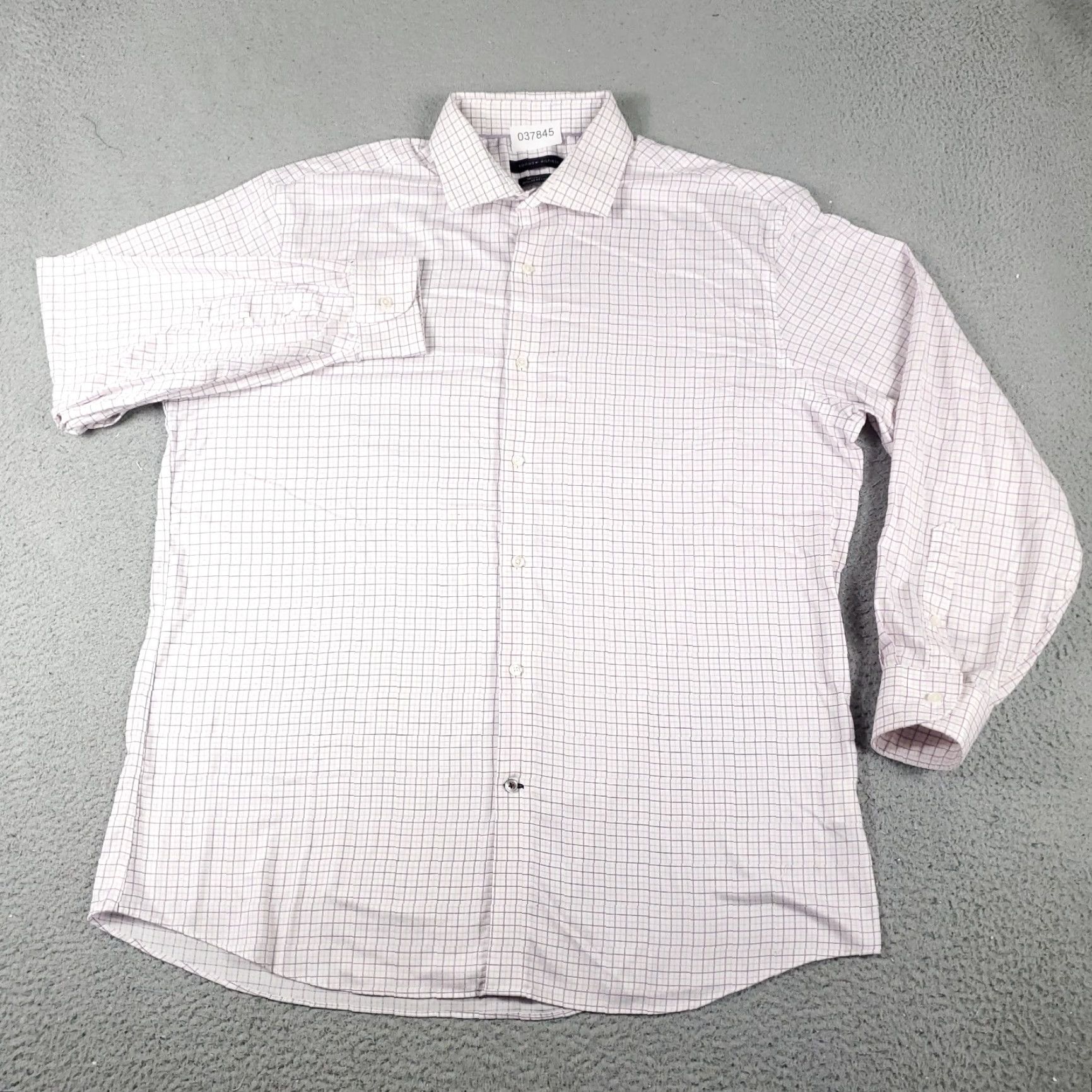 Tommy Hilfiger Tommy Hilfiger Shirt Adult XL Purple Plaid Button-Up Long Sleeve Cotton Mens Size US XL / EU 56 / 4 - 2 Thumbnail