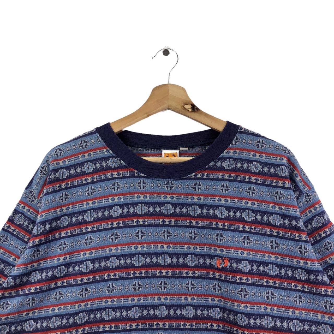 Hang Ten Vtg 80’ HANG TEN SURFING Aztec Navajo Striped Tee Shirt Size US XL / EU 56 / 4 - 2 Thumbnail