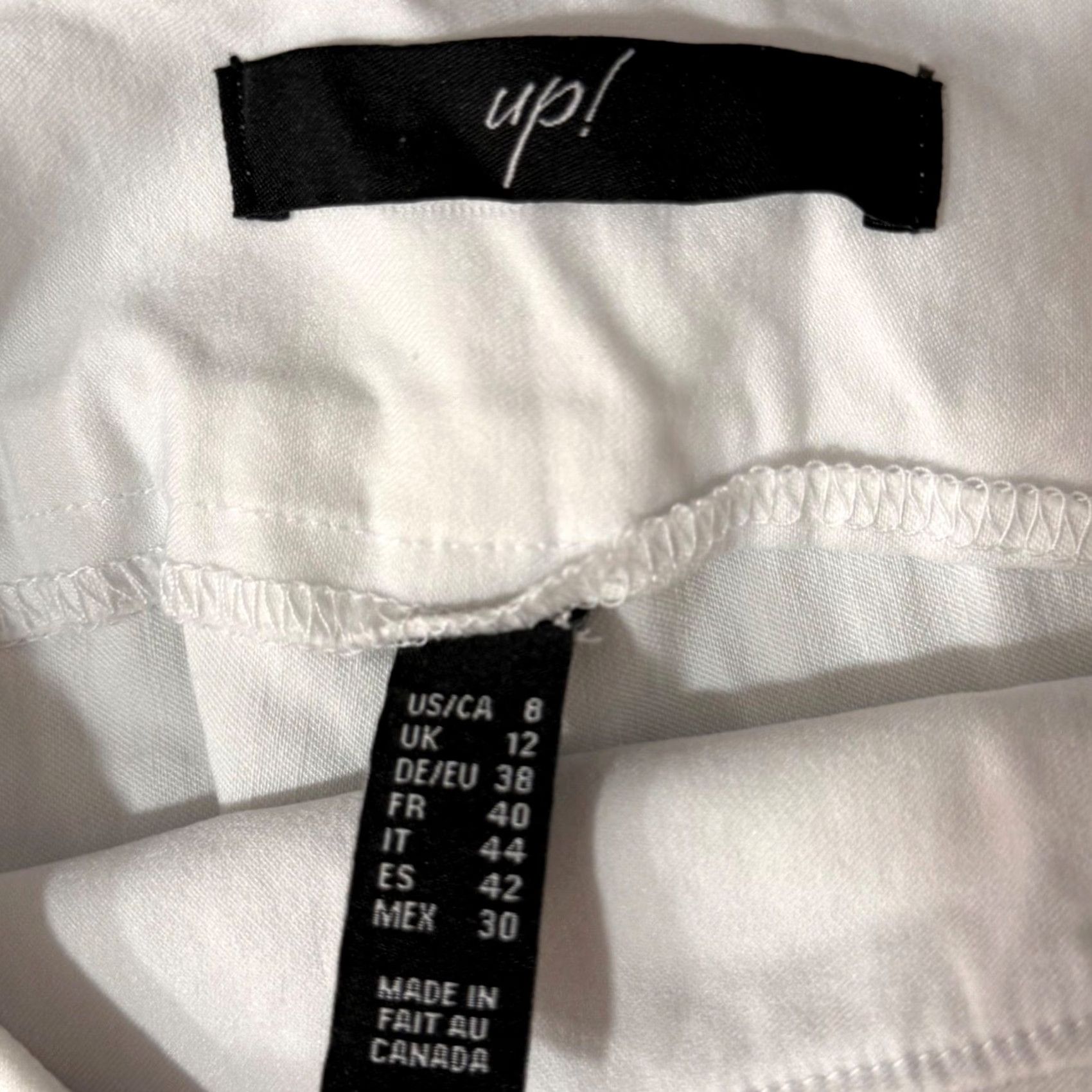 Vintage Up! Pants White Pull-On Trousers Pants Women 8 Straight Leg Slit Ankle Office Career Classic Workwear Slit Quiet Luxury Modern Seasonal White Womens Size 30" / US 8 / IT 44 - 5 Thumbnail
