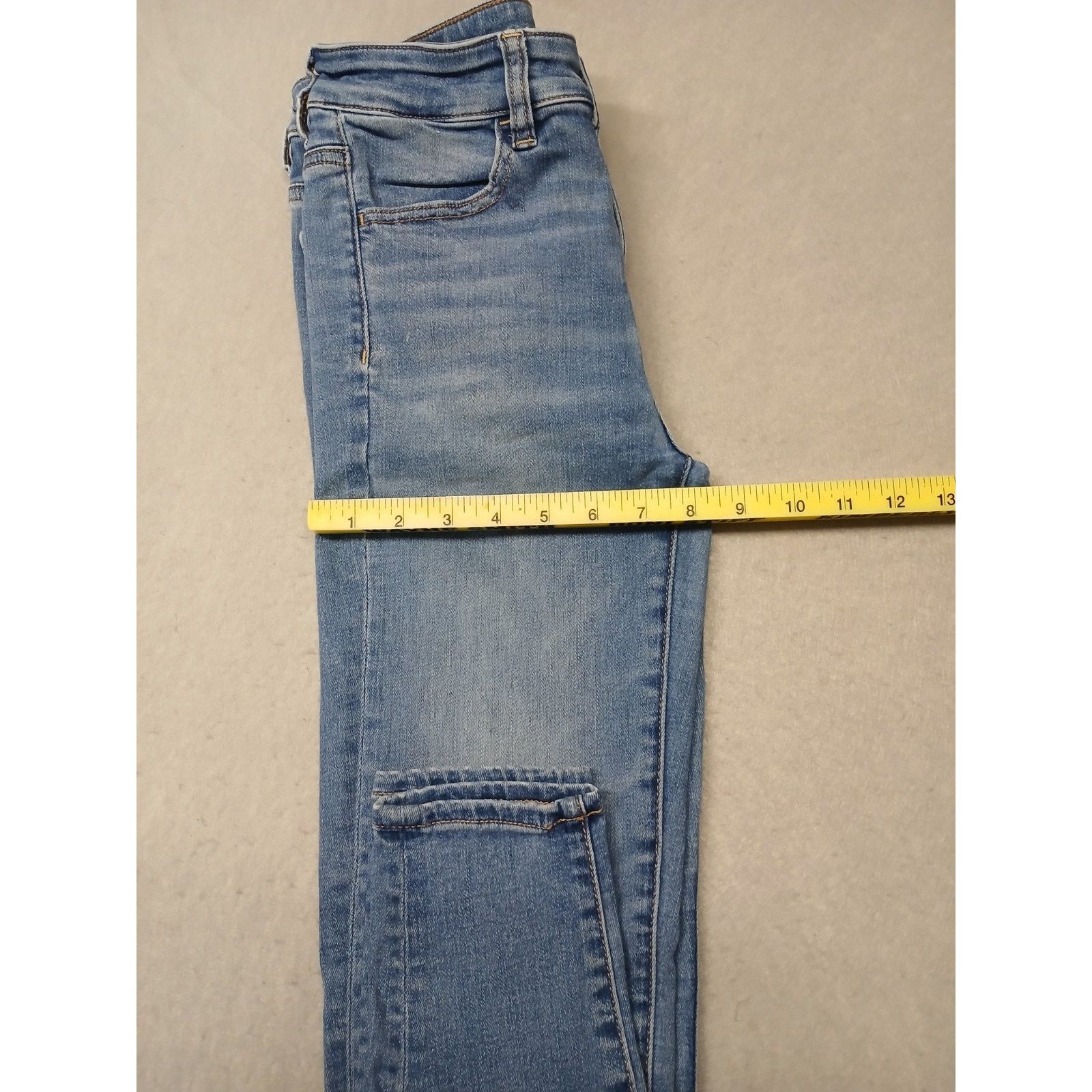 American Eagle Outfitters Amercian Eagle (4R) Women’s Skinny Stretch Blue Denim Jeans Size 27" / US 4 / IT 40 - 6 Thumbnail