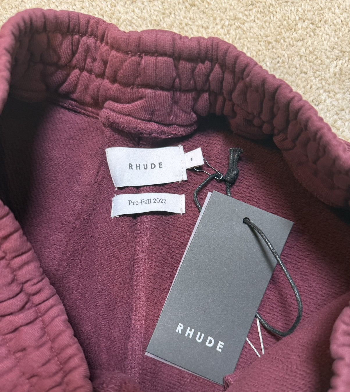 Rhude Rhude Terry Embroidered Script Logo Sweat Shorts Size US 30 / EU 46 - 4 Thumbnail