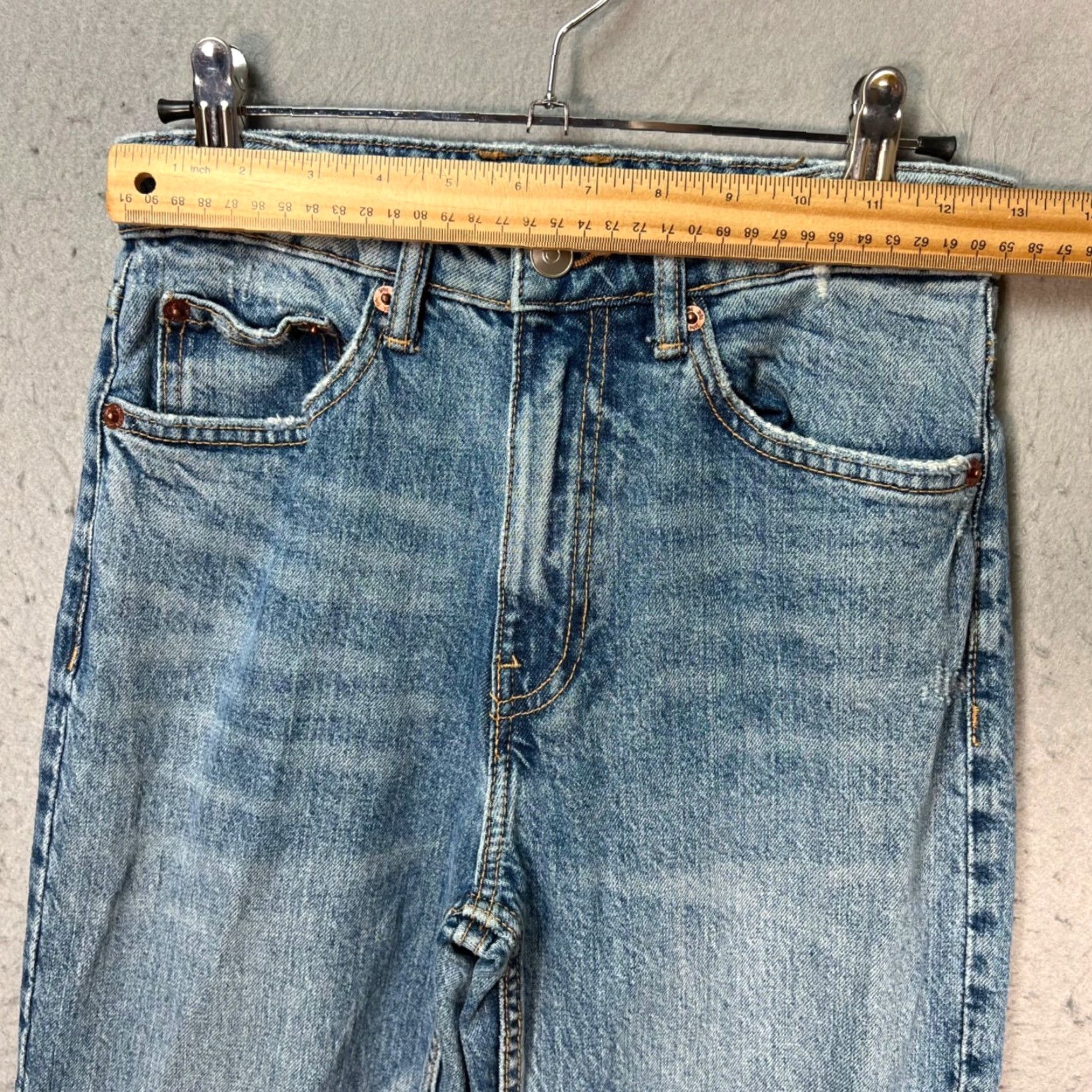 Zara Zara Jeans Womens Size 2 Light Blue Straight Leg Denim 5-Pocket 32 Inseam High Rise Vintage: No 90s Theme Womens Size 26" / US 2 / IT 38 - 5 Thumbnail