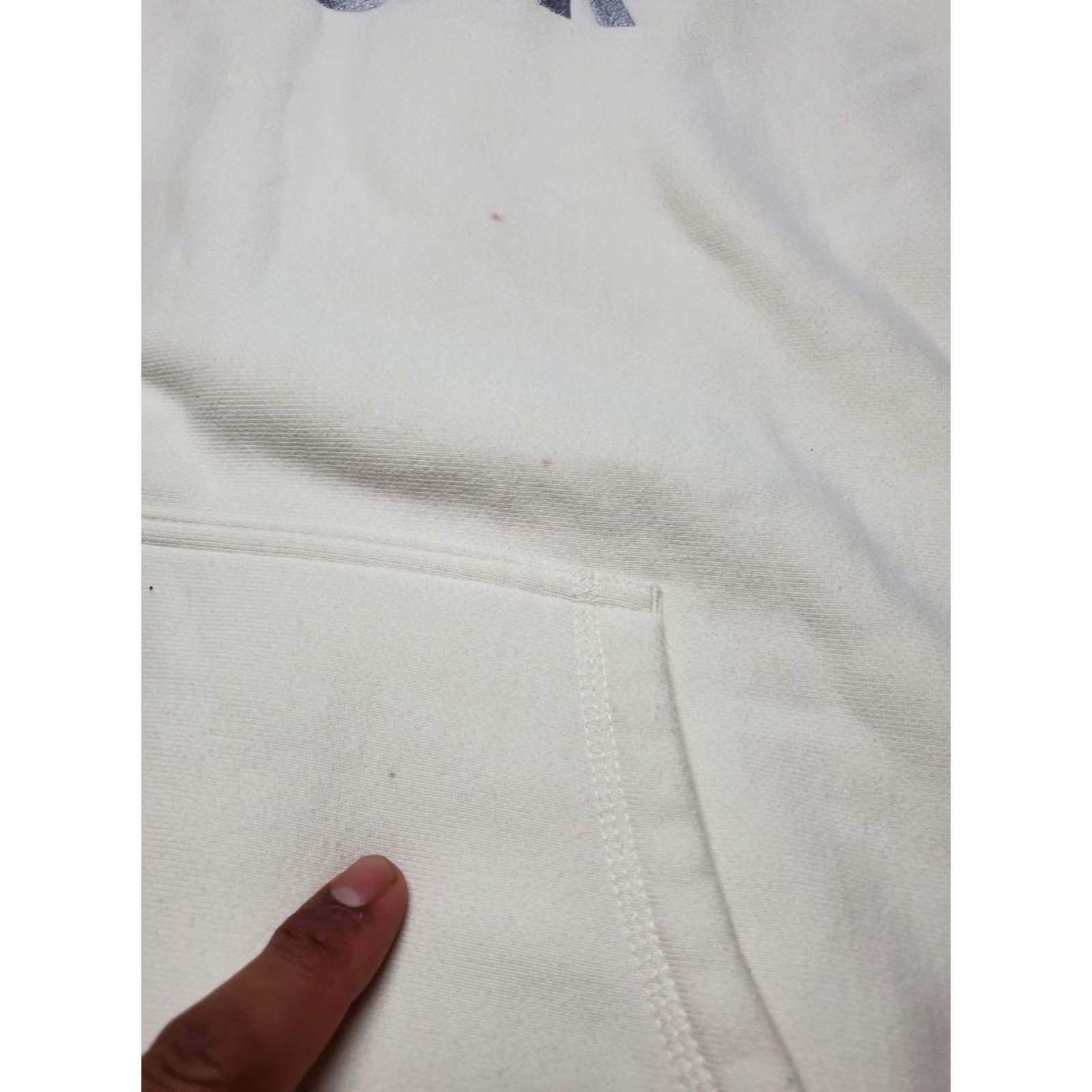 J Brand Cloak Hoodie XL Mens Ivory Pullover Long Sleeve Hooded Pockets Logo Embroidered Fall Winter Regular Men Size US XL / EU 56 / 4 - 4 Thumbnail