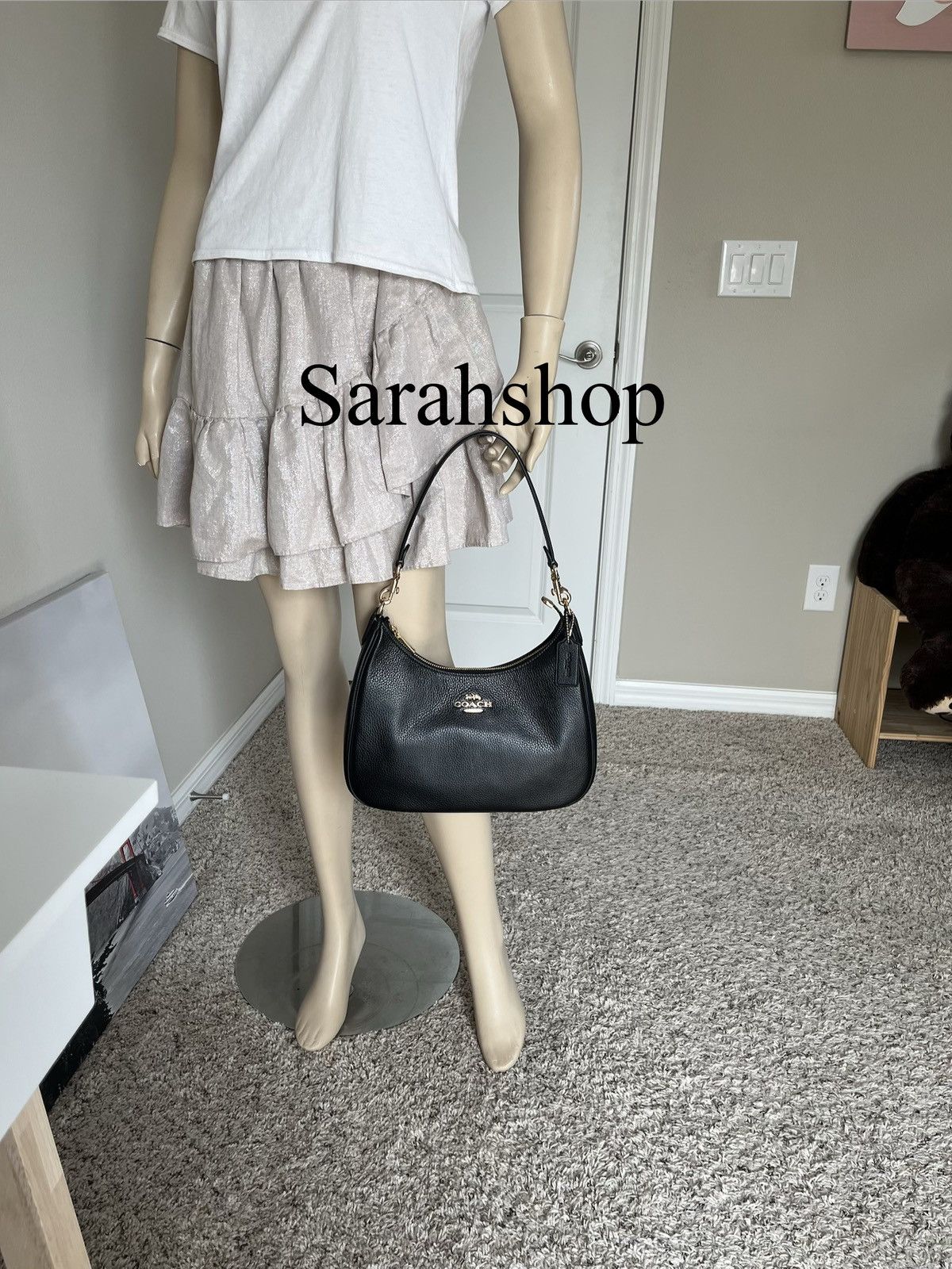 Coach Coach Teri Hobo Bag In Refined Pebble Leather Size ONE SIZE - 10 Thumbnail