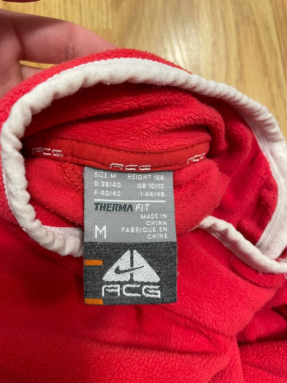 Nike Vintage Women Red Fleece Jacket Nike ACG Therma fit M size Size M / US 6-8 / IT 42-44 - 5 Thumbnail