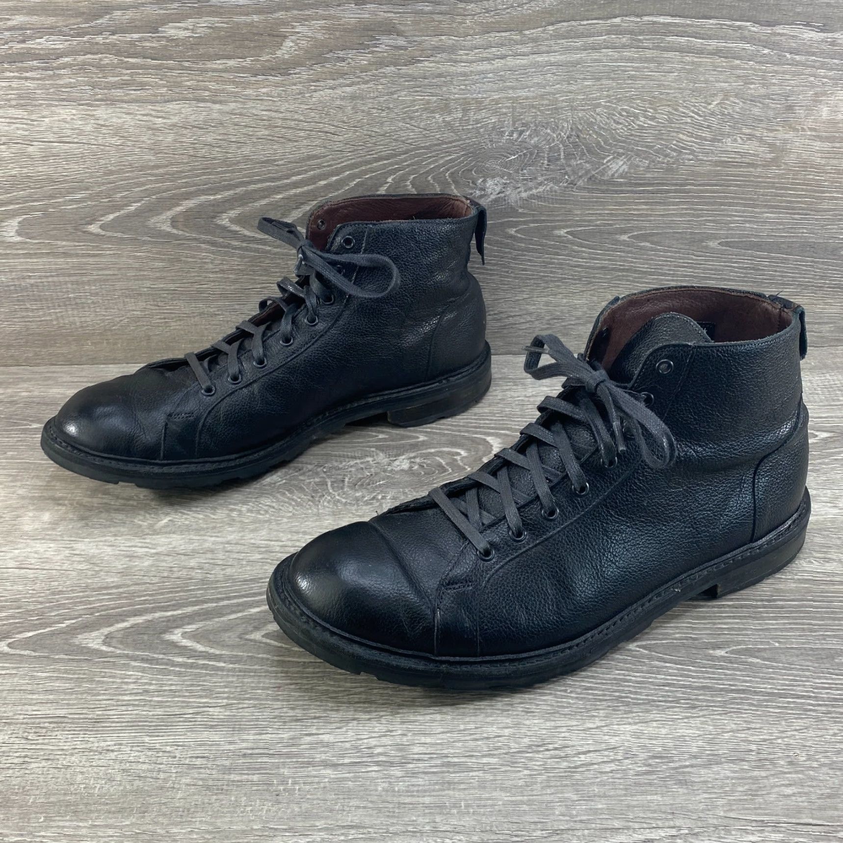 Allen Edmonds Allen Edmonds Alpine Mens 12 Boots Black Leather Port Washington Weather Proof Lace Up Vibram Sole Size US 12 / EU 45 - 5 Thumbnail