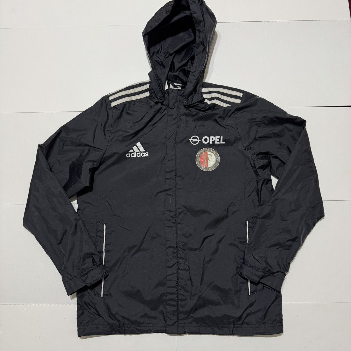 Adidas Adidas Feyenoord Rotterdam Black Football Jacket Windbreaker Size US S / EU 44-46 / 1 - 1 Thumbnail