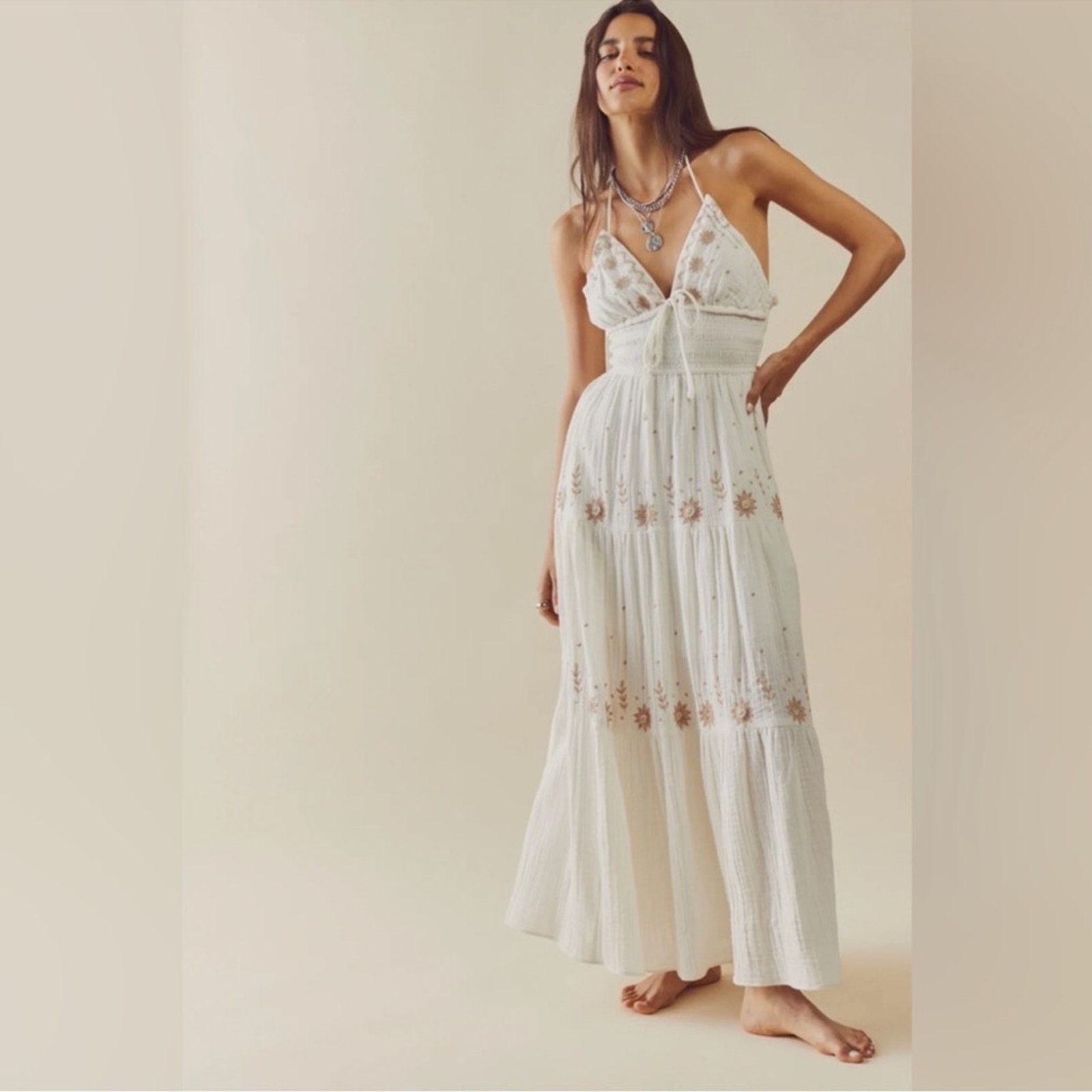 Free People 🎉LAST‎ PIECE🎉FREE PEOPLE Real Love Embroidered Maxi Dress Size XL / US 12-14 / IT 48-50 - 3 Thumbnail