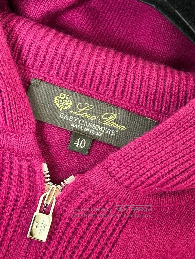 Loro Piana Loro Piana Purple full cashmere hooded cardigan Size XS / US 0-2 / IT 36-38 - 3 Thumbnail