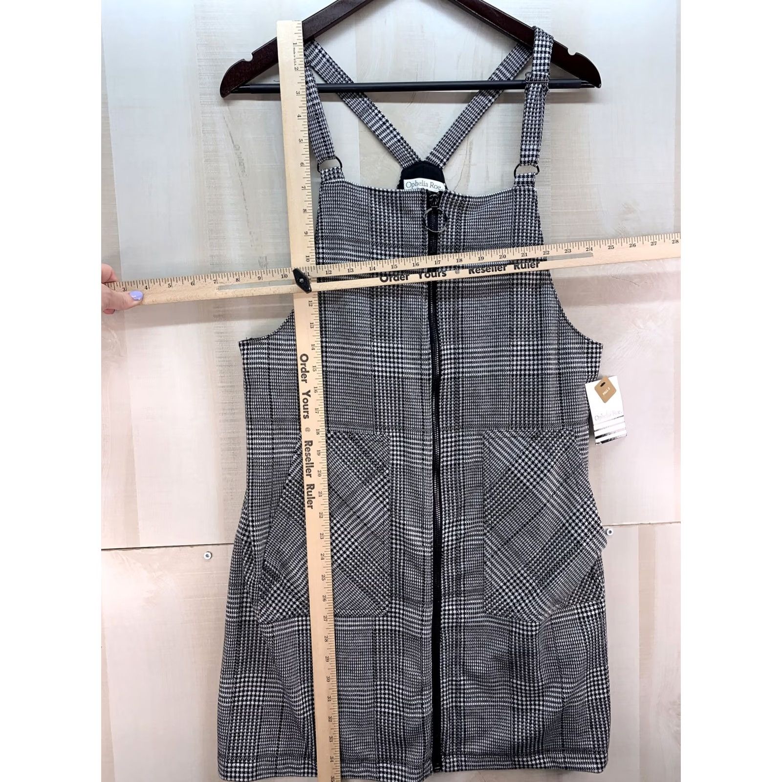 Vintage Ophelia Roe Womens Zip Front Houndstooth Jumper Sz S NWT-6007 Size S / US 4 / IT 40 - 3 Thumbnail