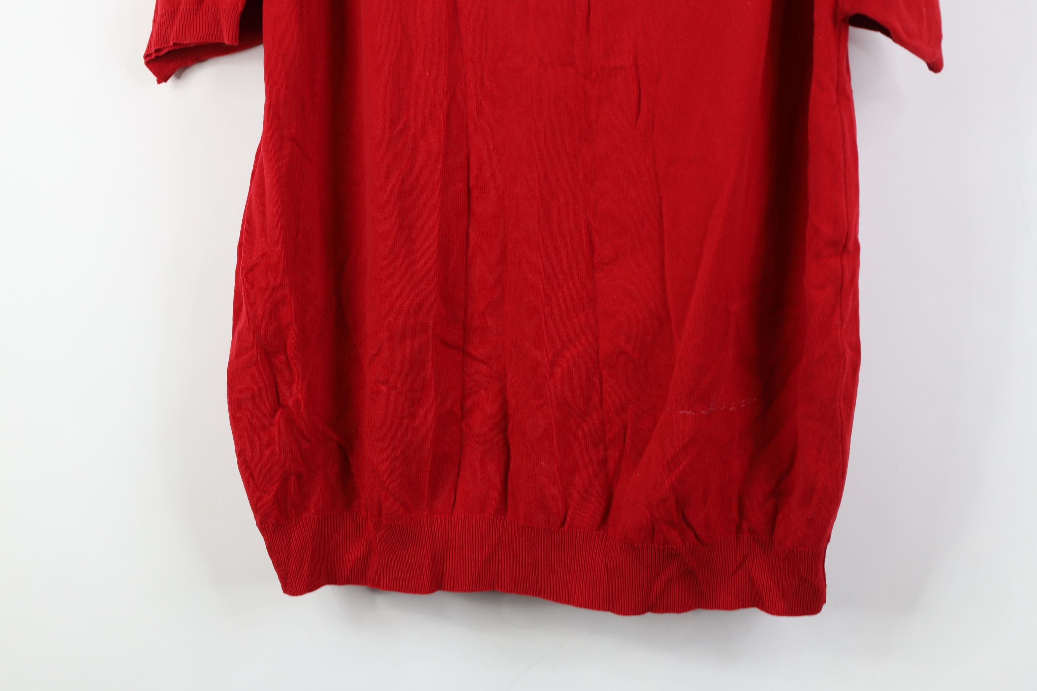 Vintage Vintage 50s 60s Streetwear Knit Collared Pullover Polo Red Size US L / EU 52-54 / 3 - 14 Thumbnail