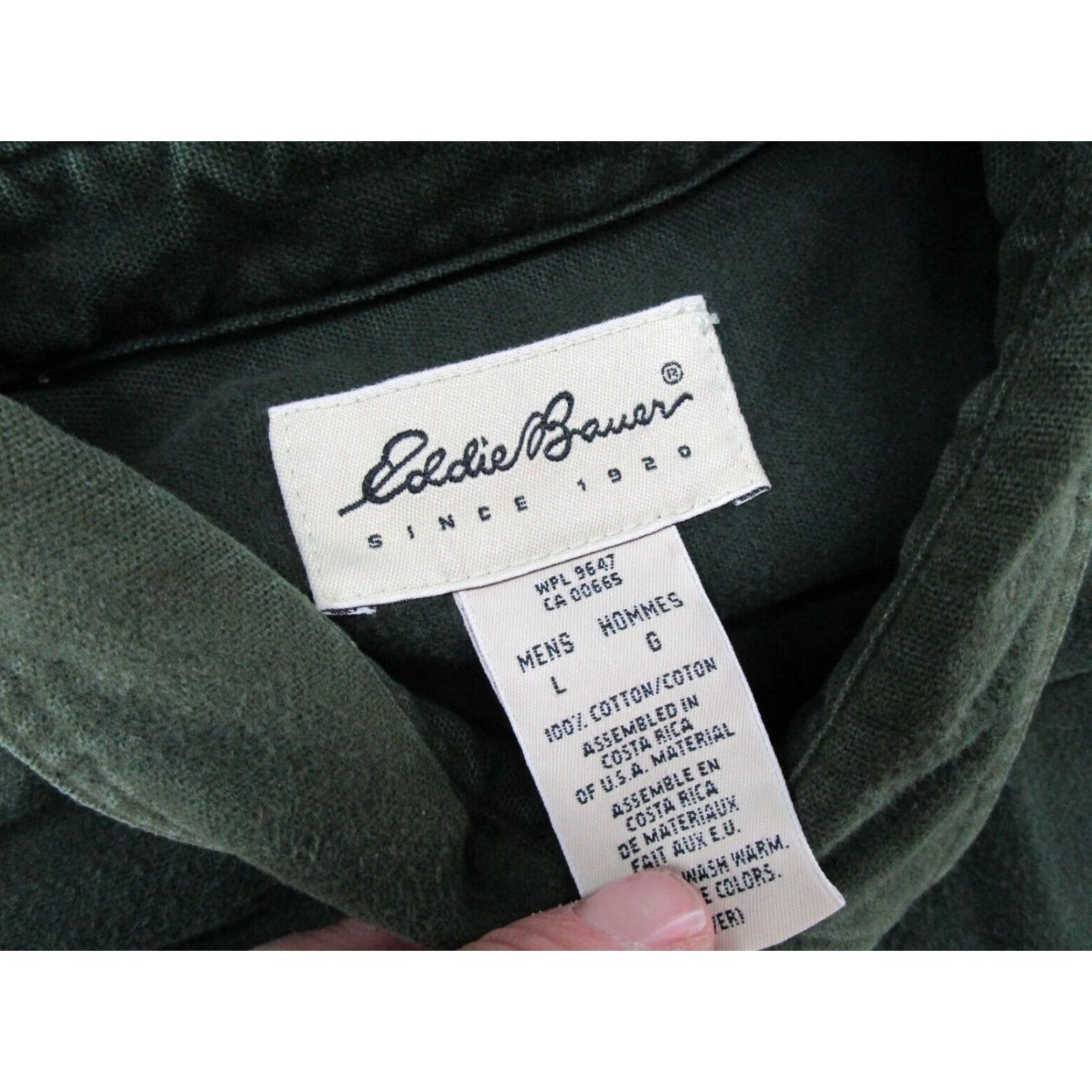 Eddie Bauer VINTAGE Eddie Bauer Button-Up Green Flannel Shirt Mens Size L Collared Long Sleeve Cotton Cotton Shirt Controls? (Wait) Size US L / EU 52-54 / 3 - 2 Thumbnail