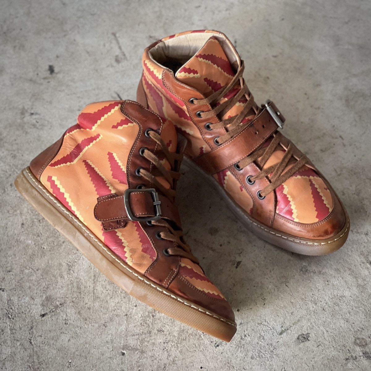 Vivienne Westwood Suede Buckle High-Top Sneakers