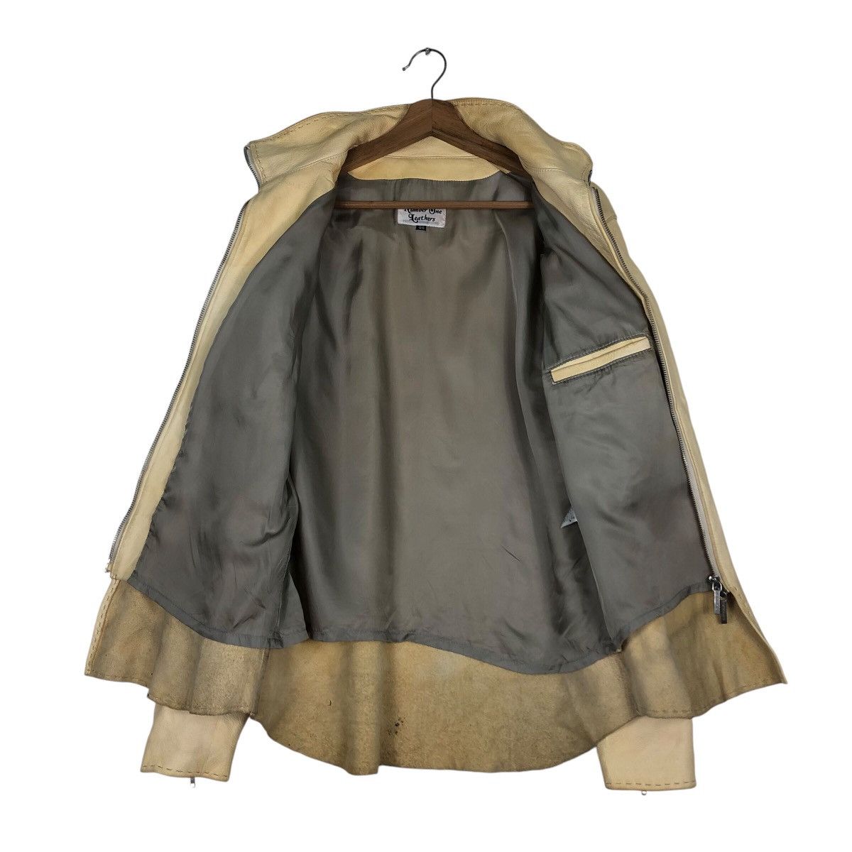 Japanese Brand 📌Vintage Leather Jacket Biker Number One Issey Miyake Size US M / EU 48-50 / 2 - 14 Thumbnail