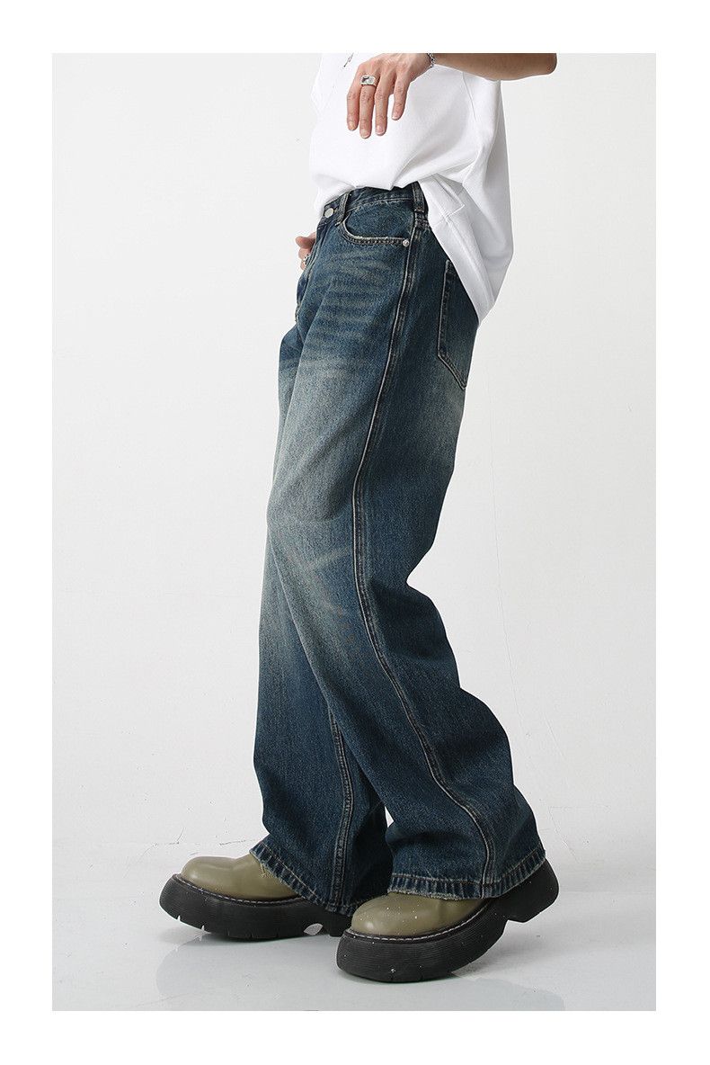 Japanese Brand × Jean Vintage washed distressed loose wide-leg jeans Size US 32 / EU 48 - 4 Thumbnail