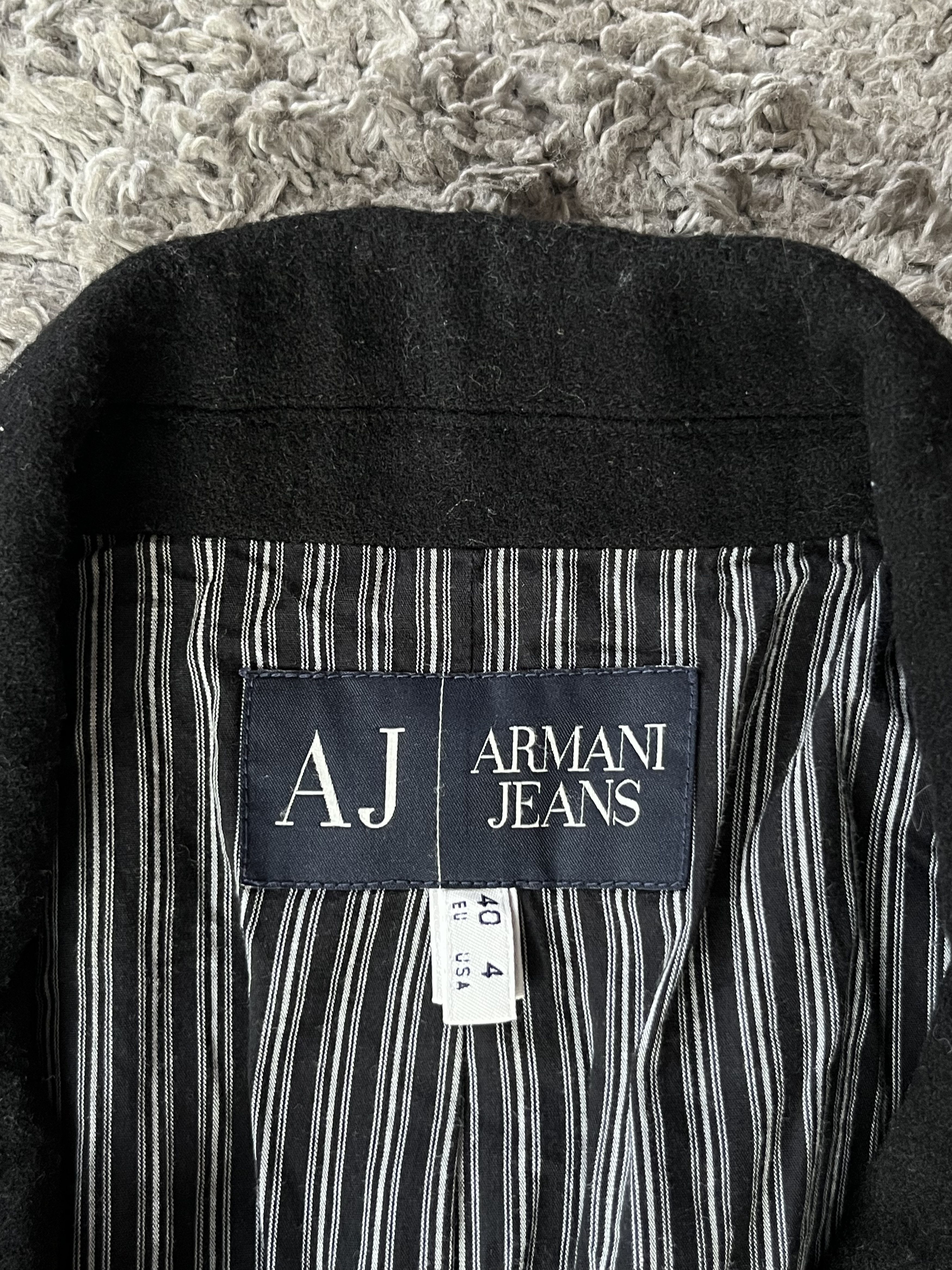 Giorgio Armani Vintage Mini Coat Armani Jeans 100% Wool Luxury Size S / US 4 / IT 40 - 6 Thumbnail