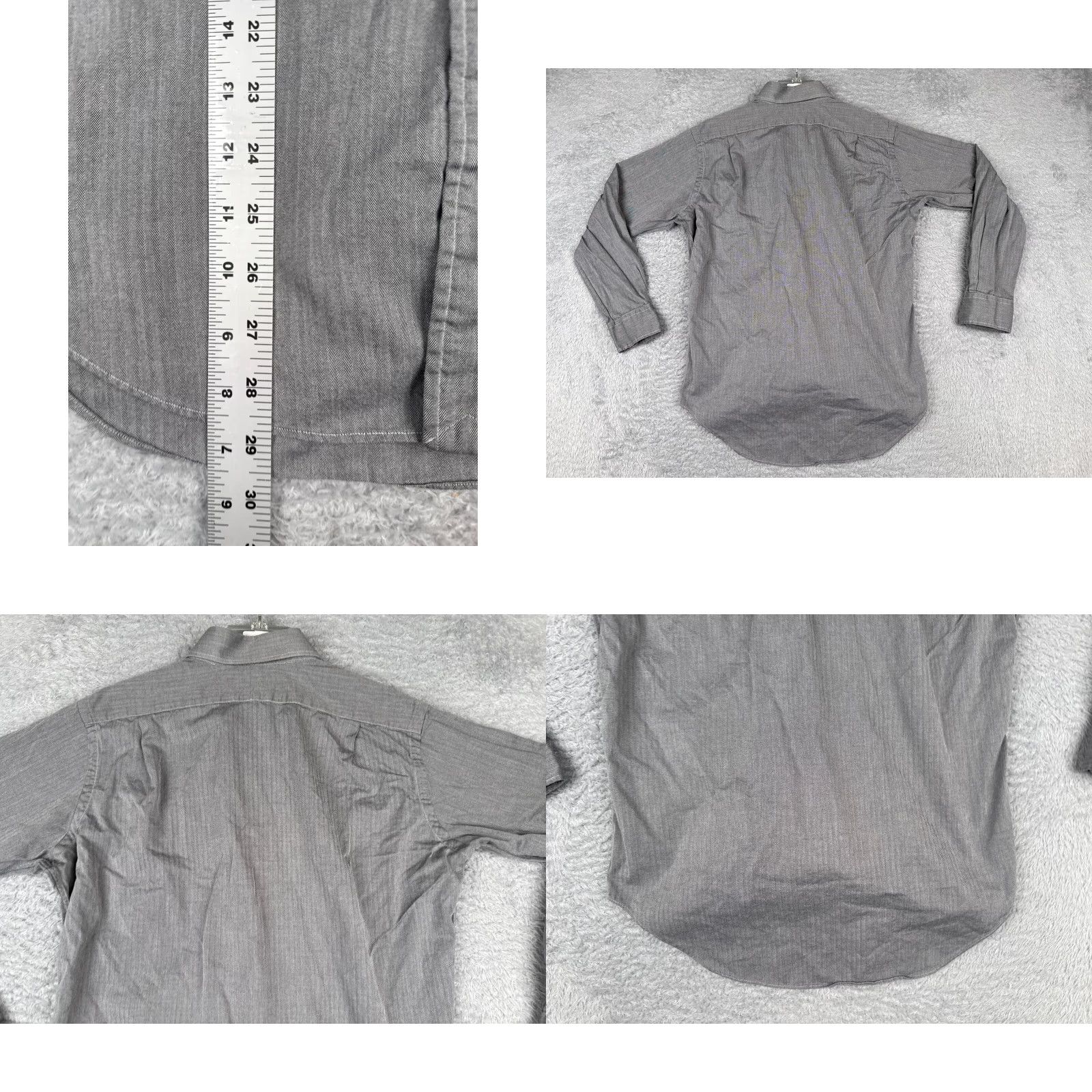 Polo Ralph Lauren VINTAGE Polo Ralph Lauren Shirt Mens Adult 15 Gray Cotton Herringbone Button-Up-Gray Reg/Regular Camping Outdoor 40 Chest Fall Winter Spring 15 Mens Size US M / EU 48-50 / 2 - 9 Thumbnail