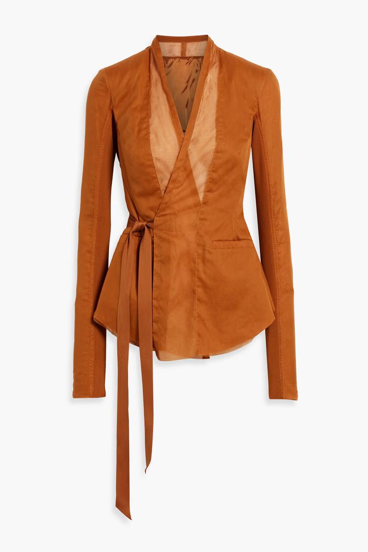 Rick Owens o1y0126 Belted Jacket in Tan Size S / US 4 / IT 40 - 1 Thumbnail