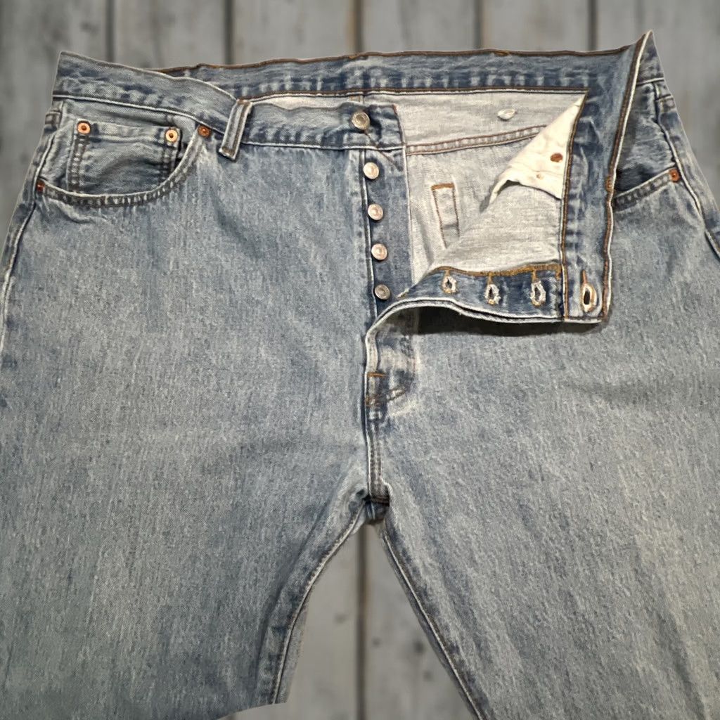 Levi's Levi’s 501 Jeans Men 42x30 Original Button-Fly Straight Denim 5-Pocket Blue Red Tab USA 90s Vintage Style Size US 42 / EU 58 - 1 Thumbnail