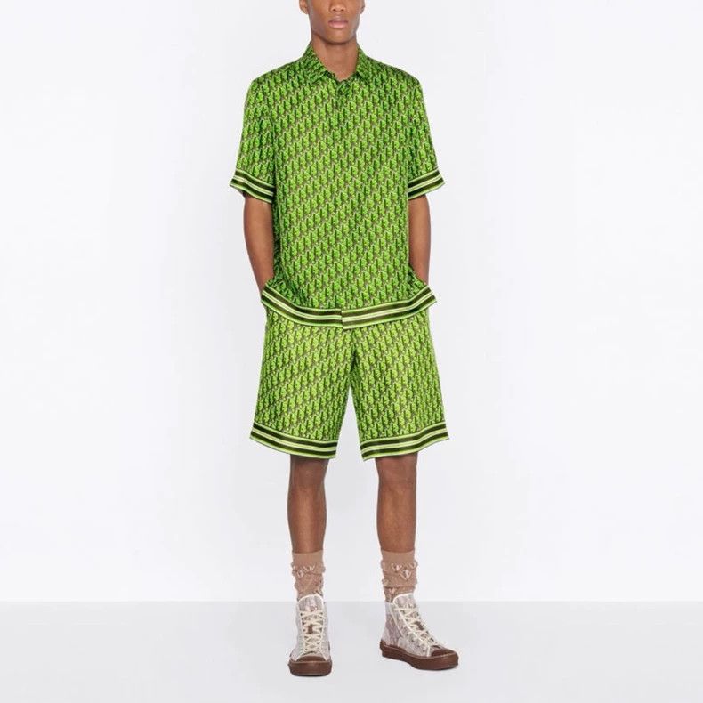 Dior Dior Green Silk Shorts for Men Size US 38 / EU 54 - 1 Thumbnail