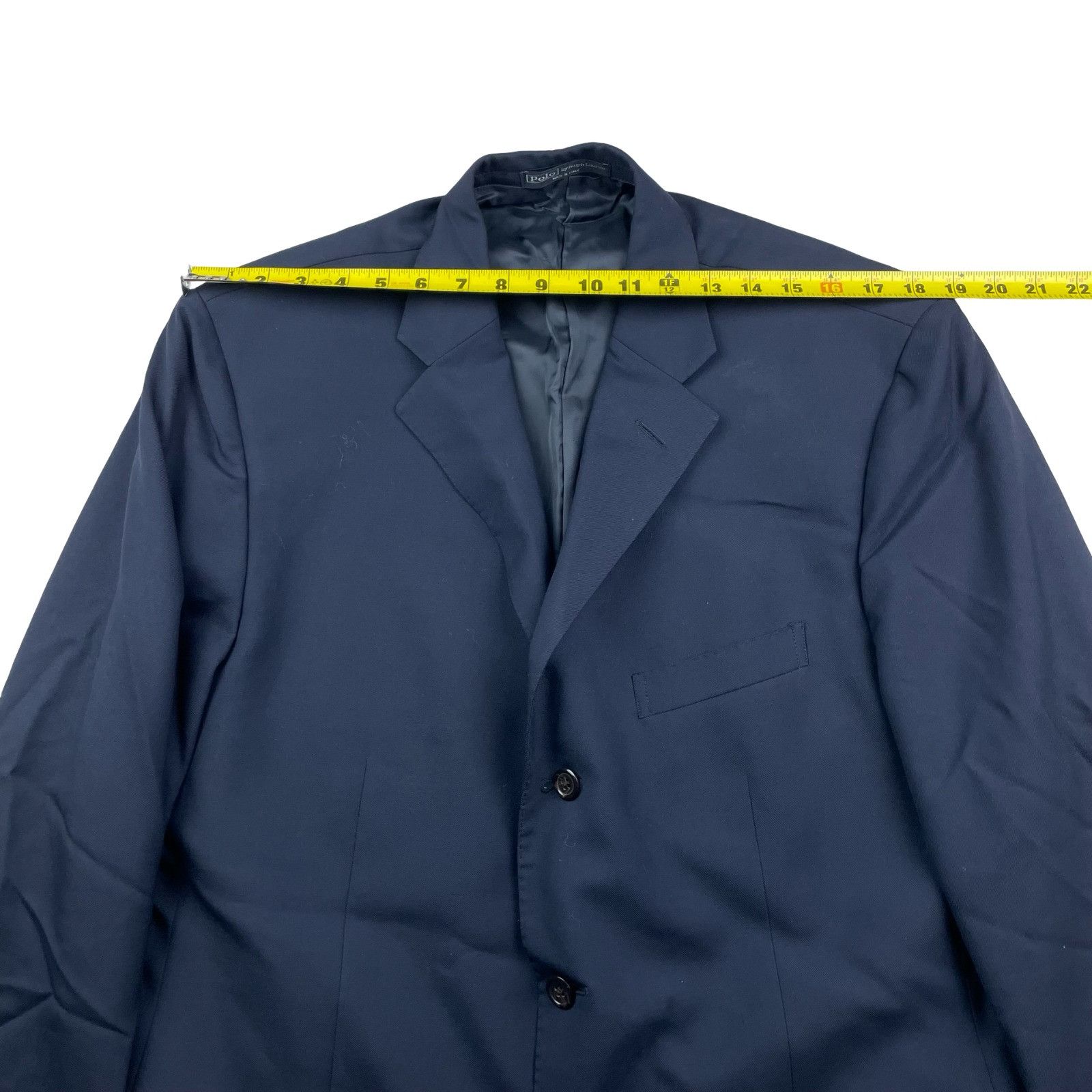 Polo Ralph Lauren Polo Ralph Lauren Men's 100% Wool 3-Button Blazer Navy Blue Size 44R - 11 Thumbnail