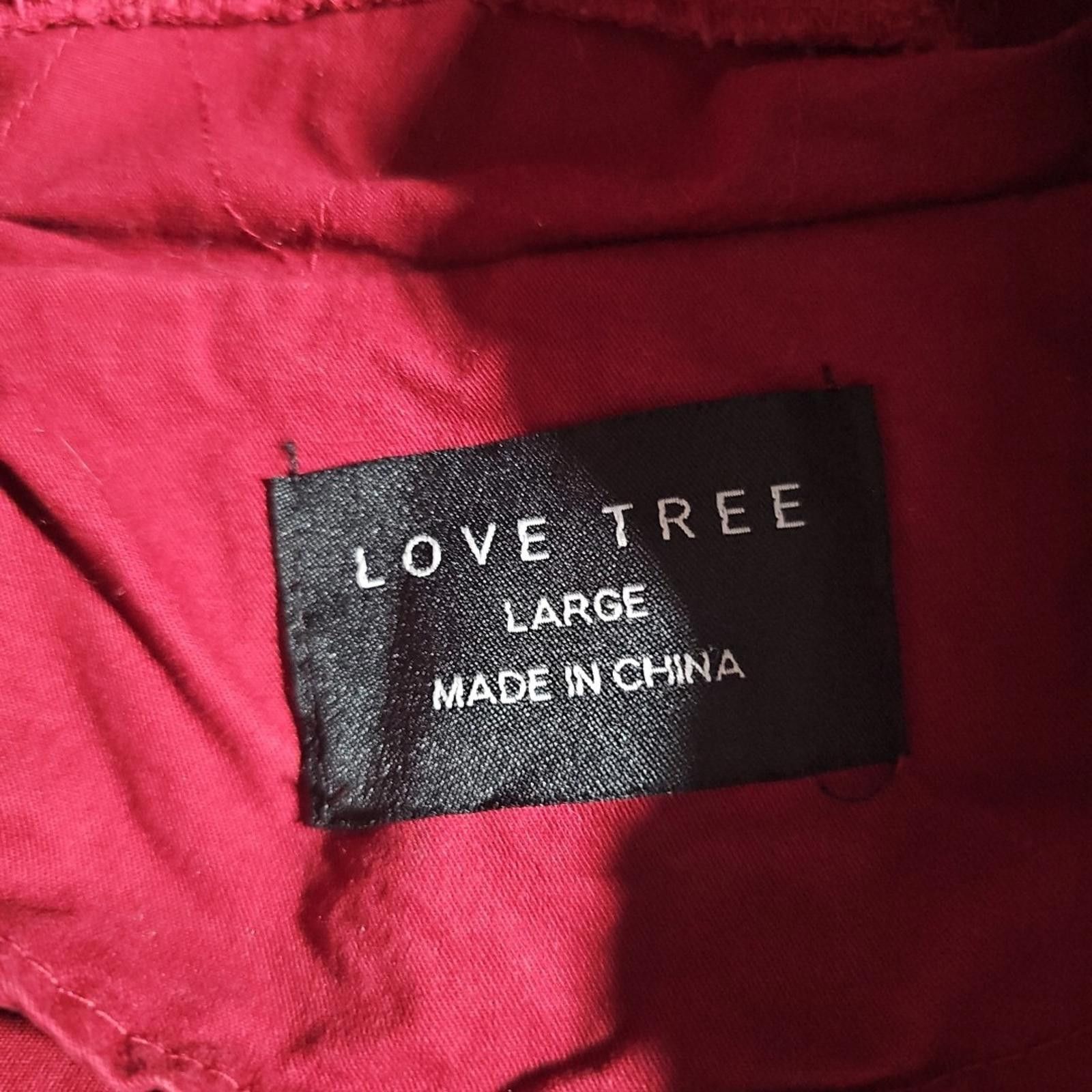 Other Love Tree Large Burgundy Hood Parka Coat Cotton Snap Zip Size L / US 10 / IT 46 - 5 Thumbnail