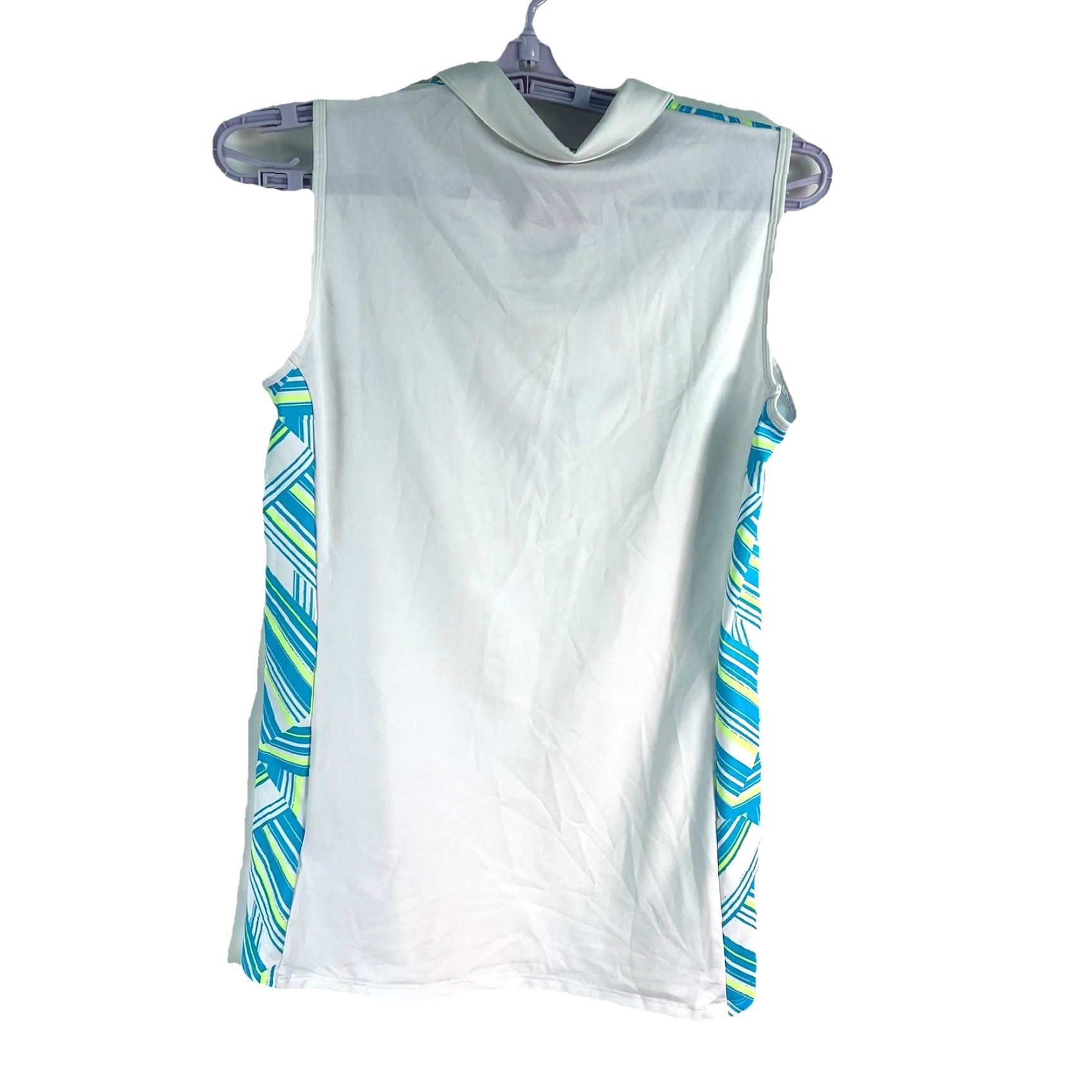Adidas Adidas Womens Polo Shirt Sleeveless White/Teal Collared L Size L / US 10 / IT 46 - 7 Thumbnail