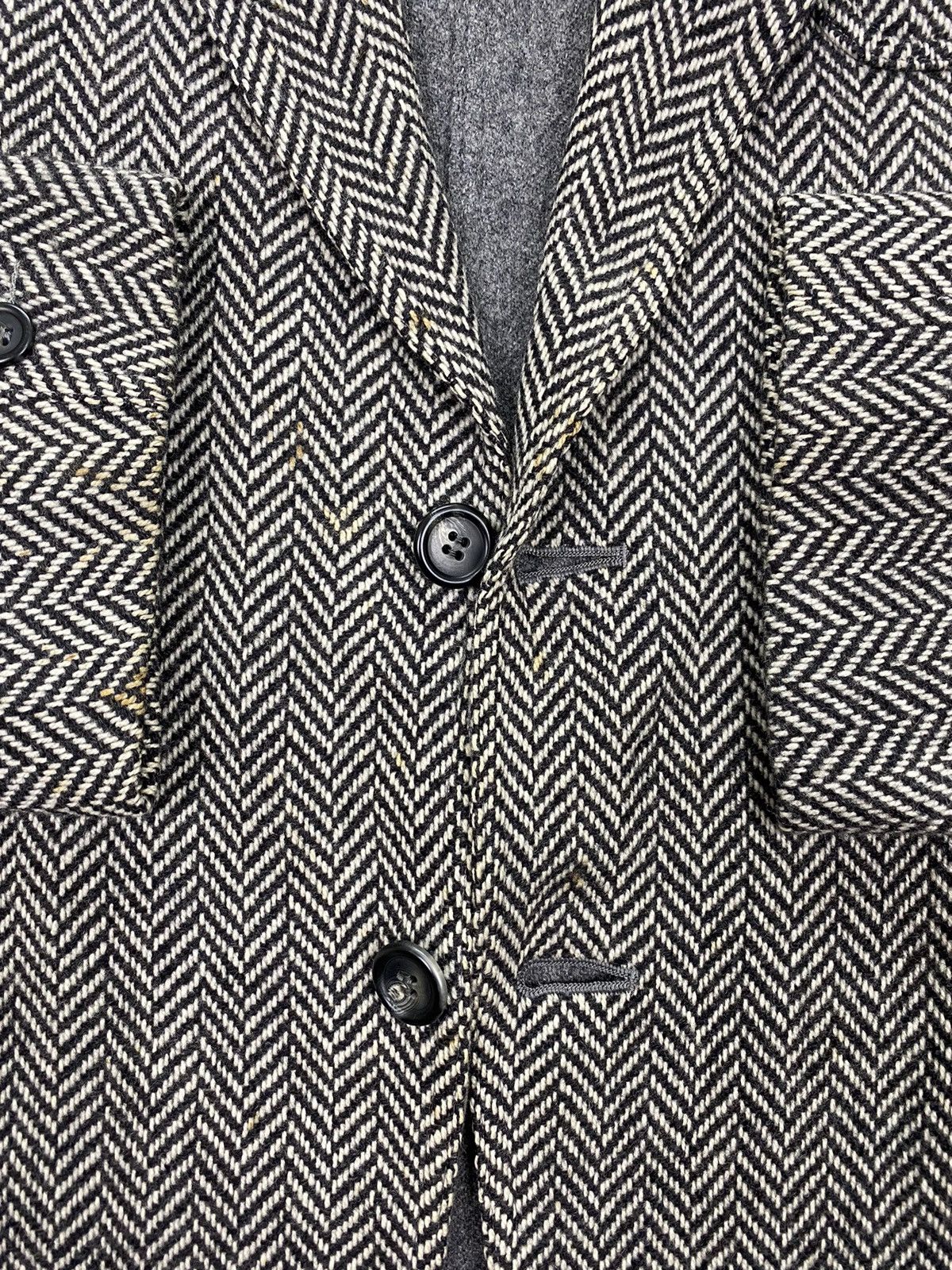 Designer × Lanvin × Vintage Lanvin Paris Dirty Herringbone Twill Wool Jacket Size US S / EU 44-46 / 1 - 11 Thumbnail