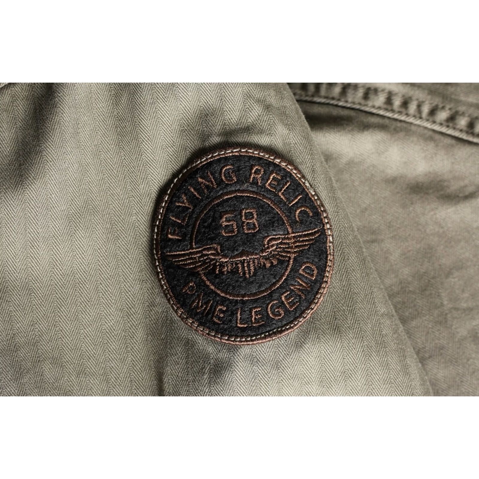 Vintage PME Legend AVIATOR Overshirt Jacket Men XXL Olive Logo Casual All Seasons Regular Fit Mid-Length Jacket Mens Size US XXL / EU 58 / 5 - 5 Thumbnail